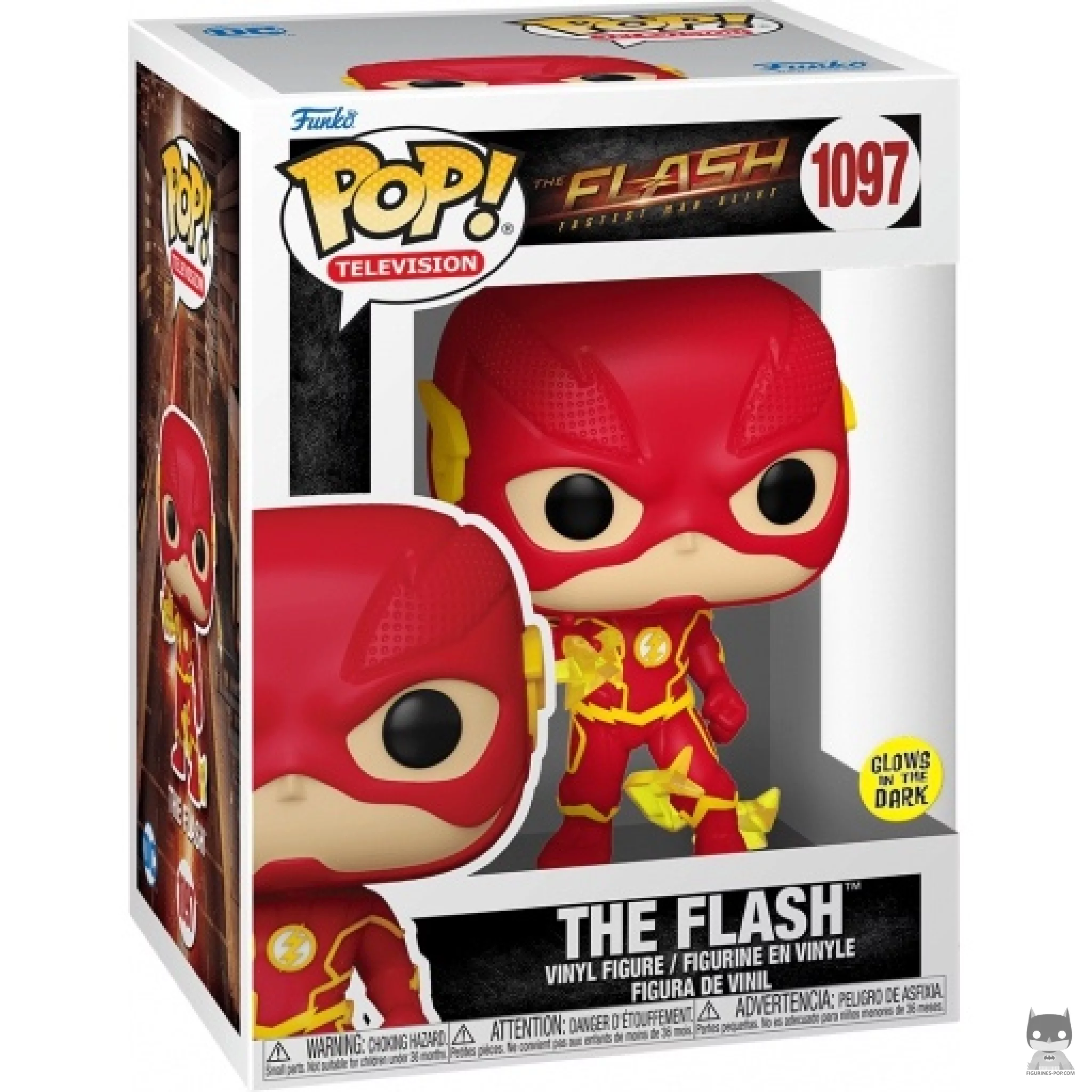 The Flash (Glow in the Dark) Funko Pop! figure in its box