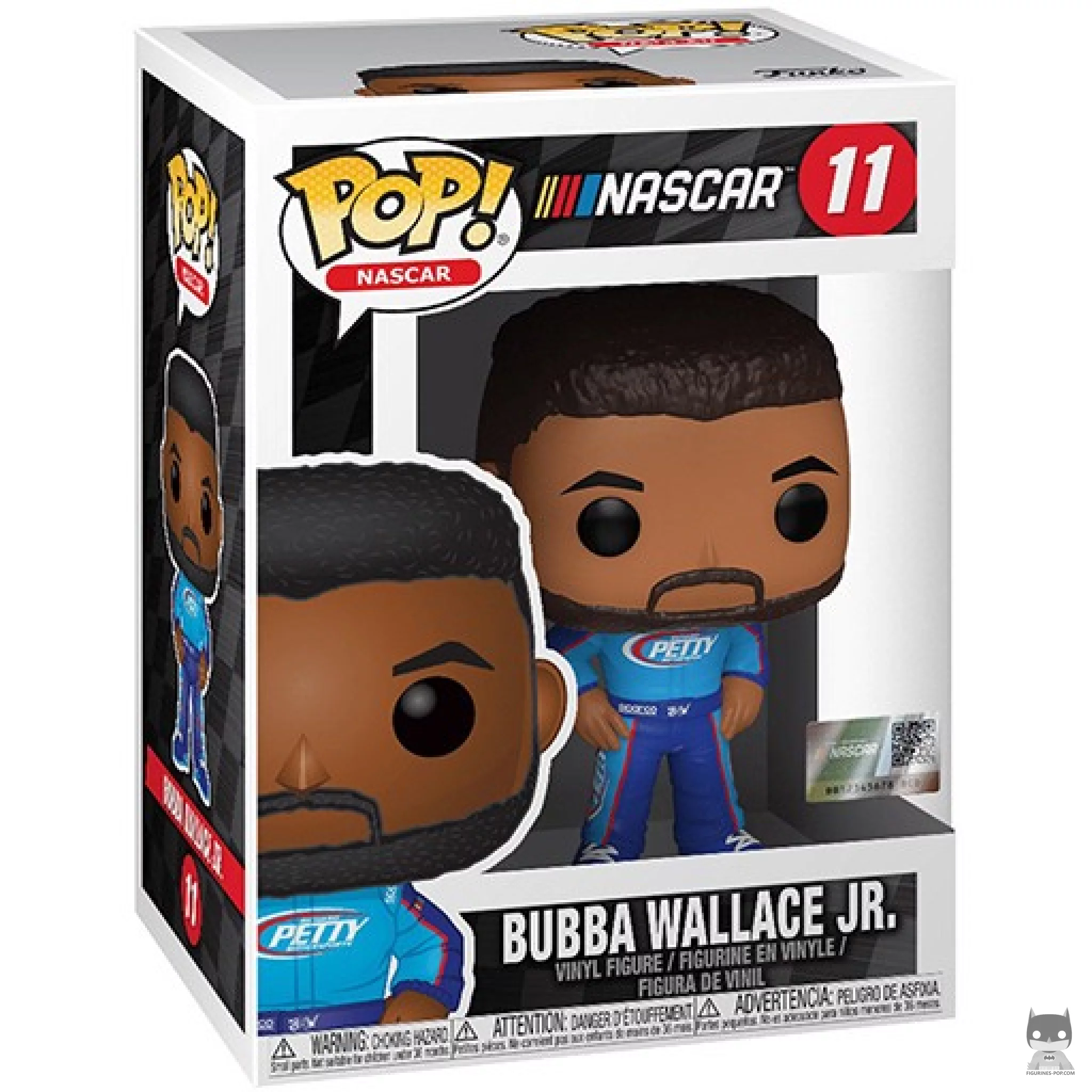 Bubba Wallace JR. Funko Pop! figure in its box