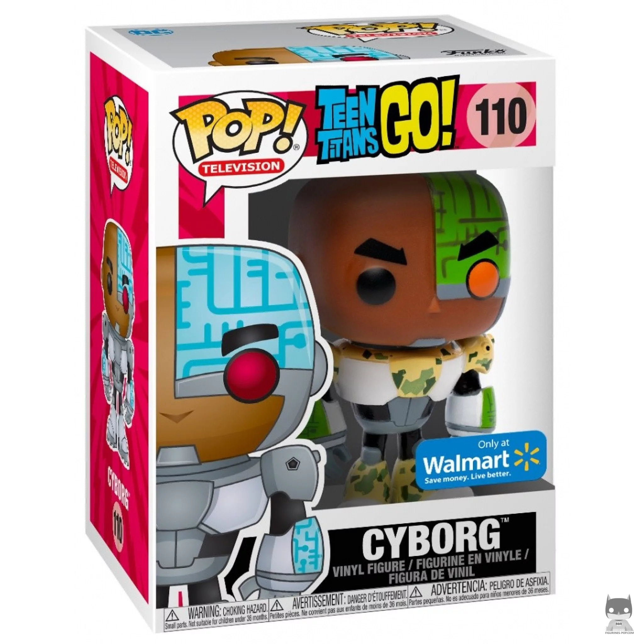 Cyborg (Camo) Funko Pop! figure in its box