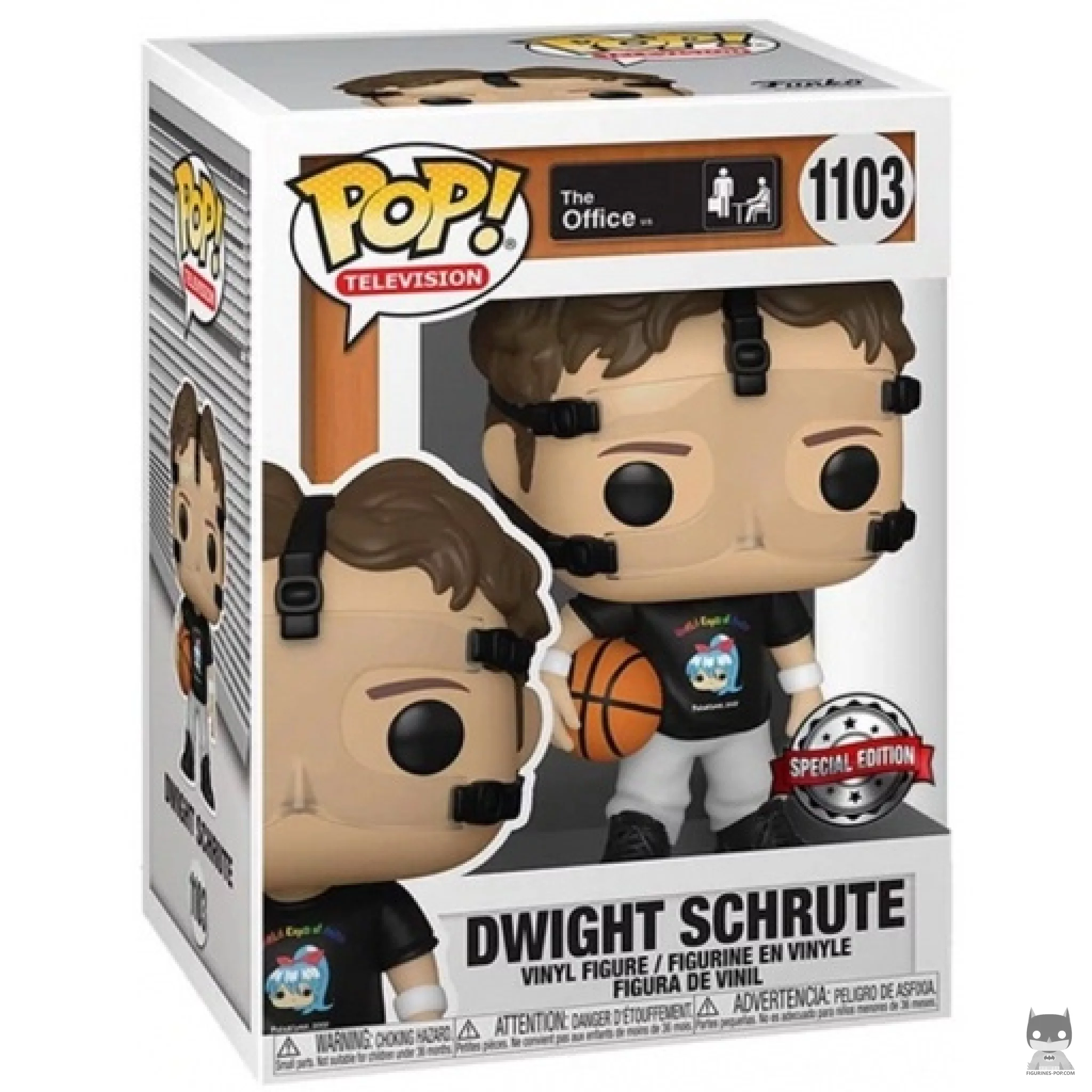 Dwight Schrute Basketball Funko Pop! figure in its box