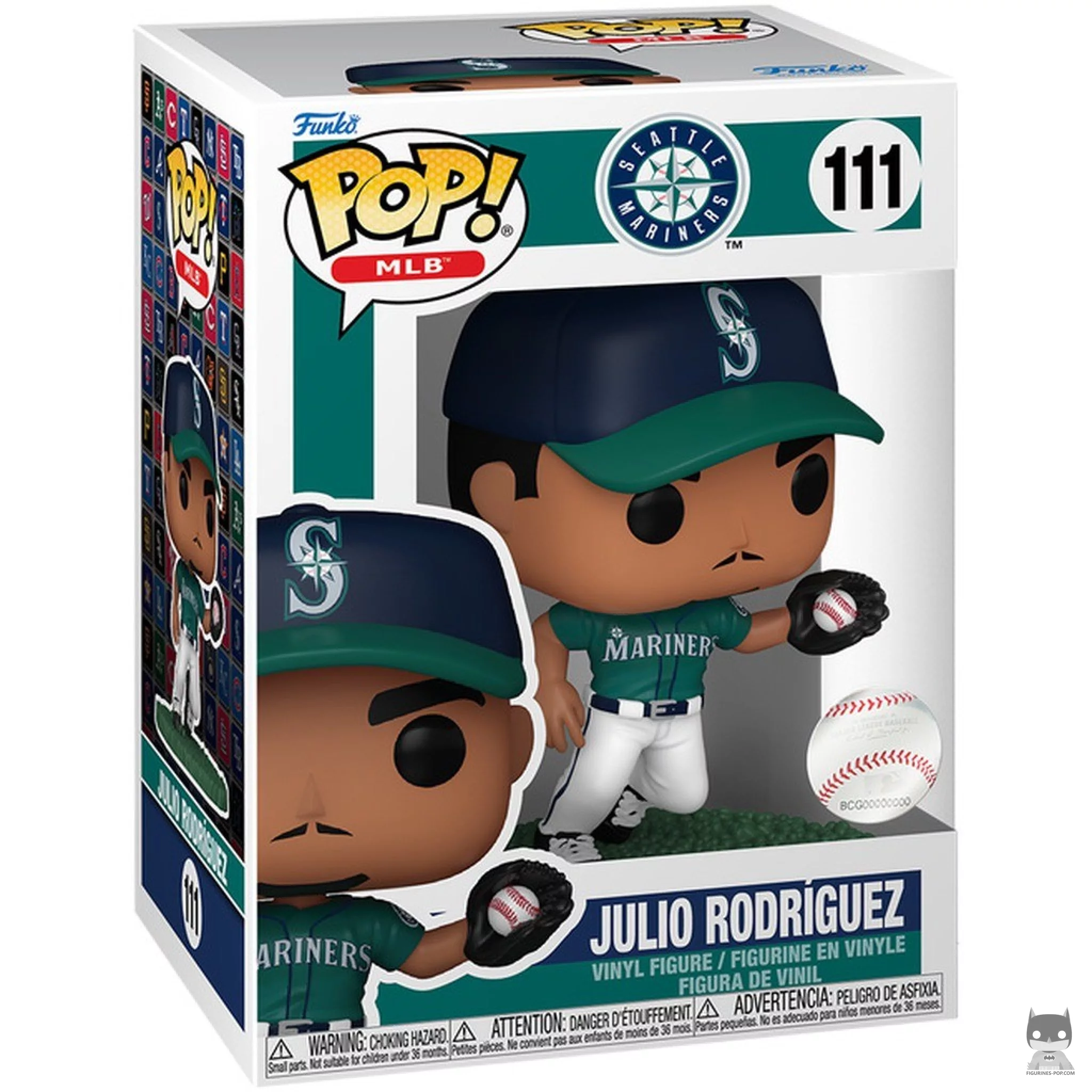 Julio Rodriguez Funko Pop! figure in its box