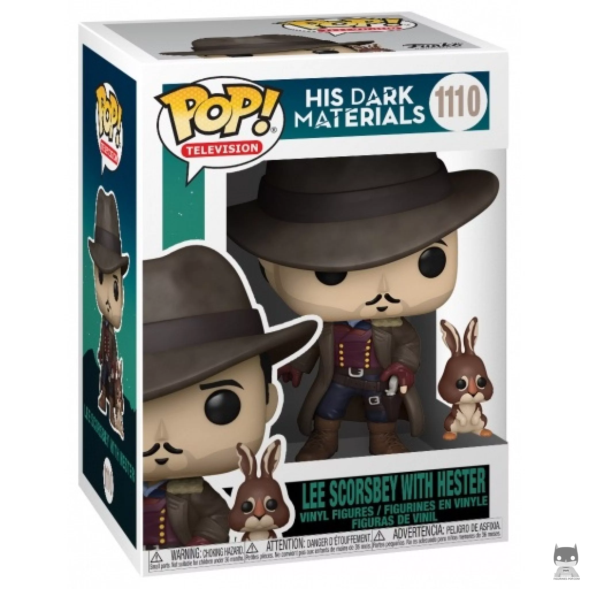 Lee Scoresby with Hester Funko Pop! figure in its box