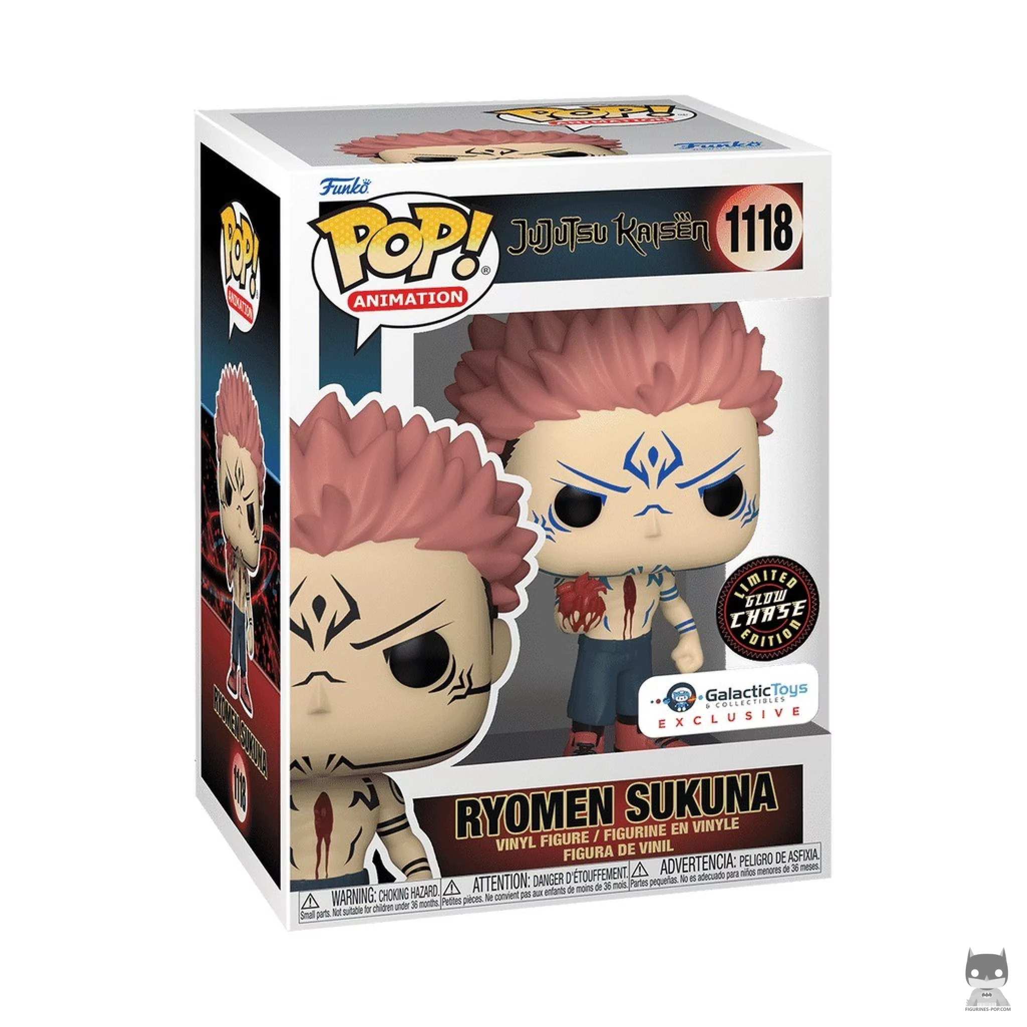 Sukuna with Heart (Chase & Glow in the Dark) Funko Pop! figure in its box