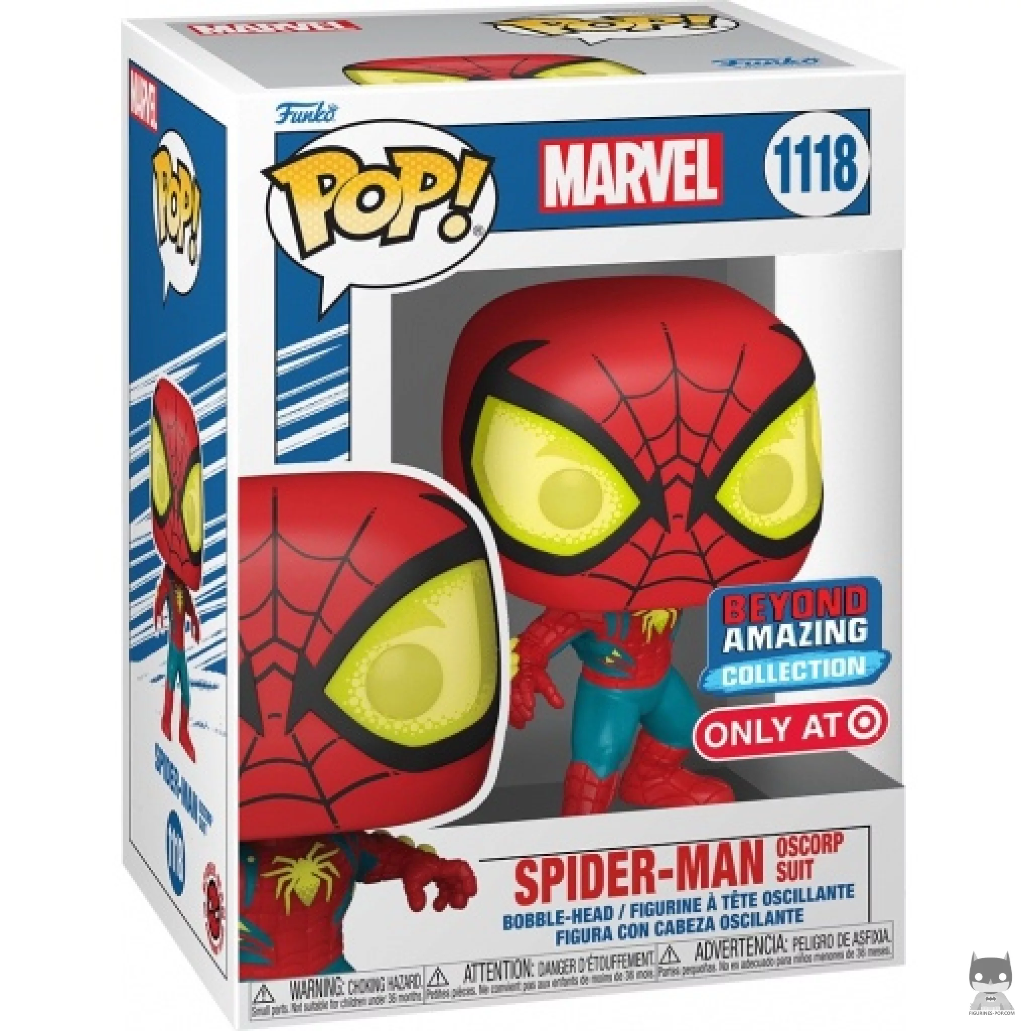 Spider-Man Oscorp Suit Funko Pop! figure in its box