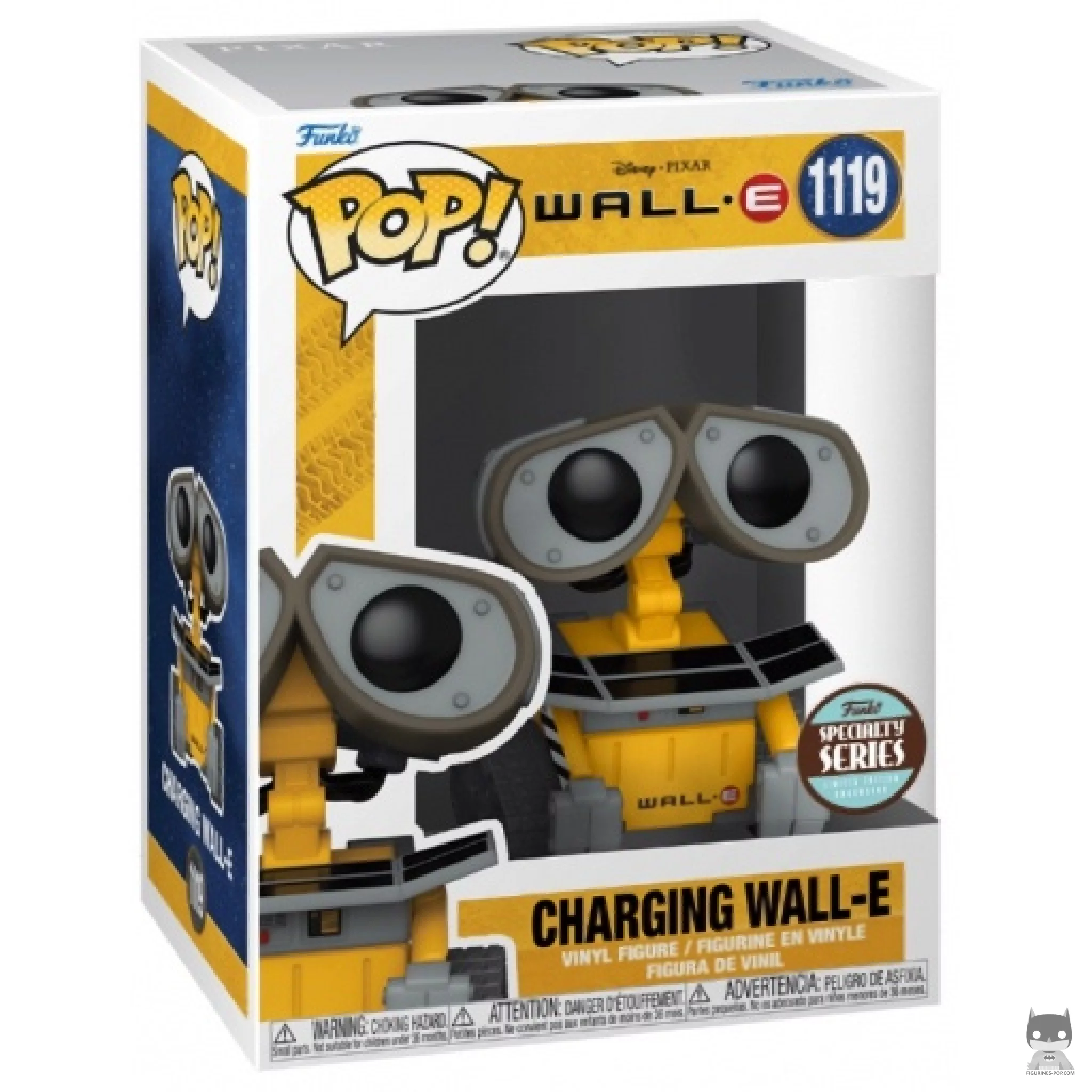 Charging Wall-E Funko Pop! figure in its box