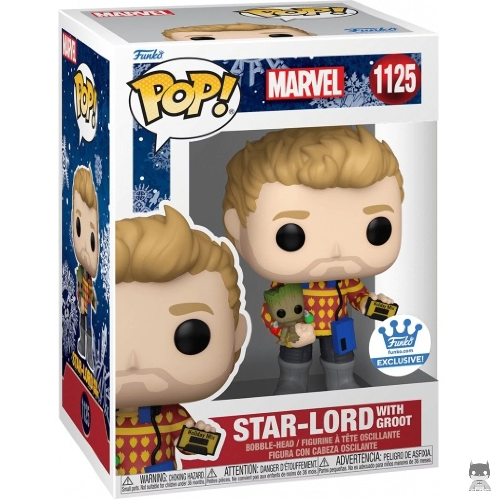 Star-Lord with Groot Funko Pop! figure in its box