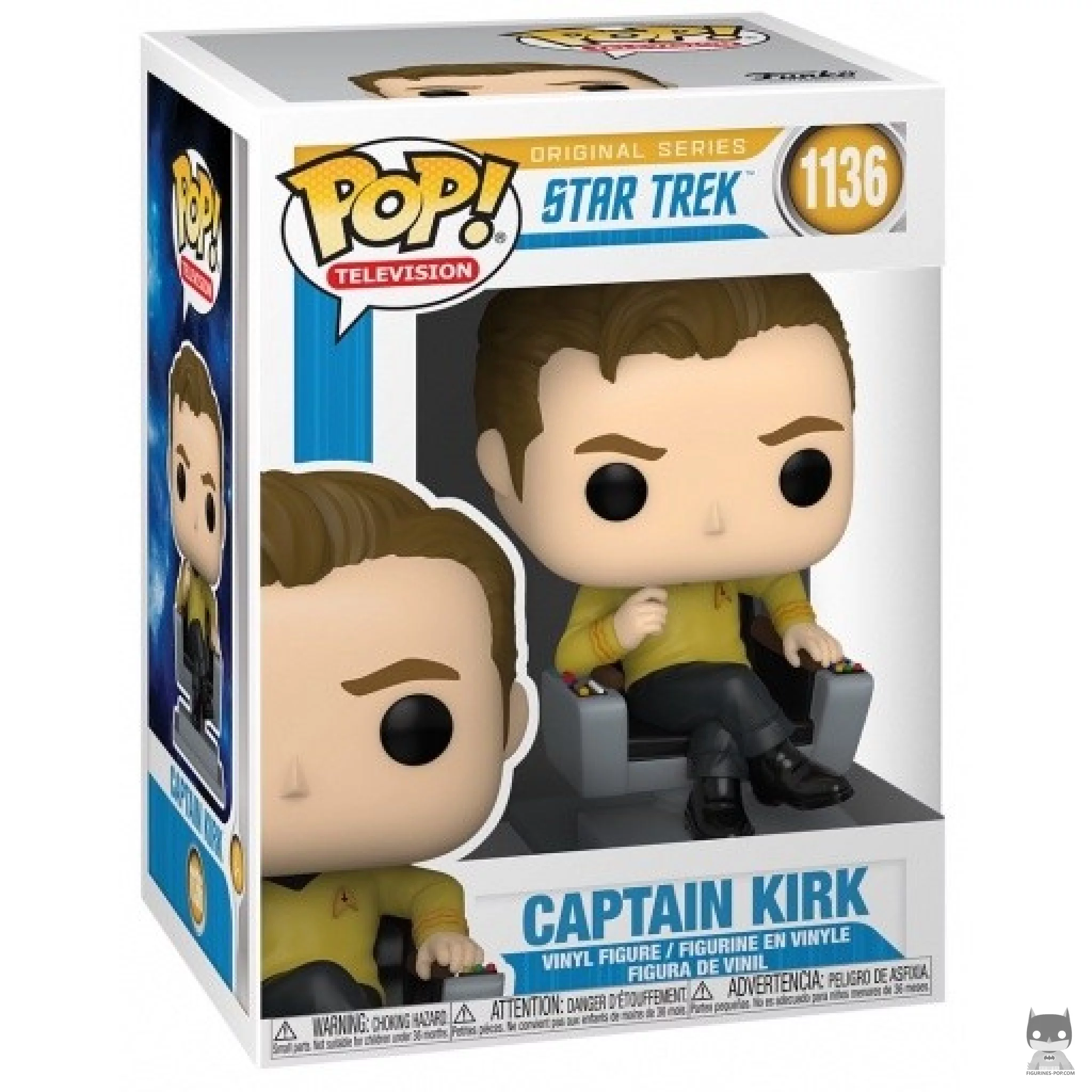Captain Kirk in Chair Funko Pop! figure in its box