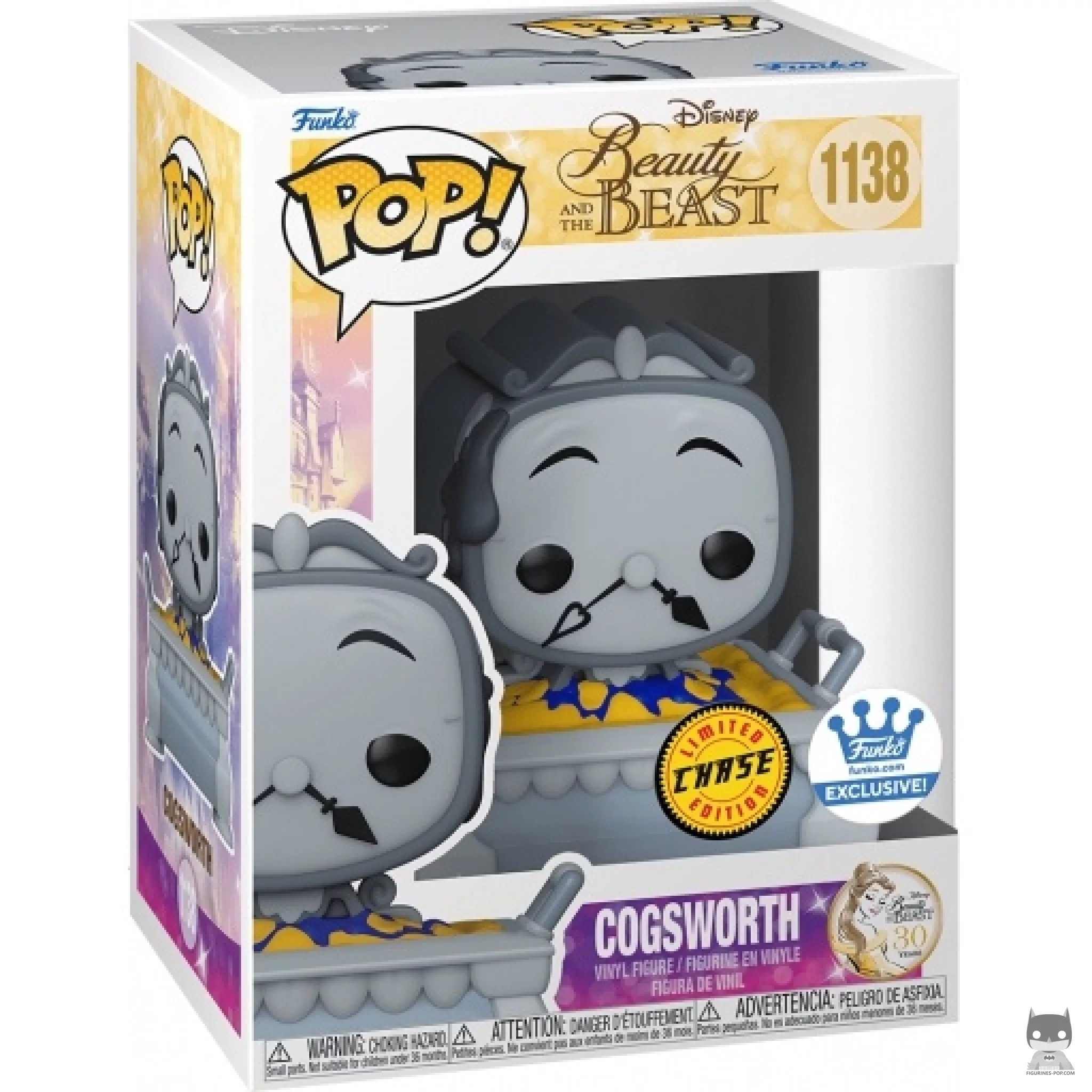 Cogsworth (Chase) Funko Pop! figure in its box