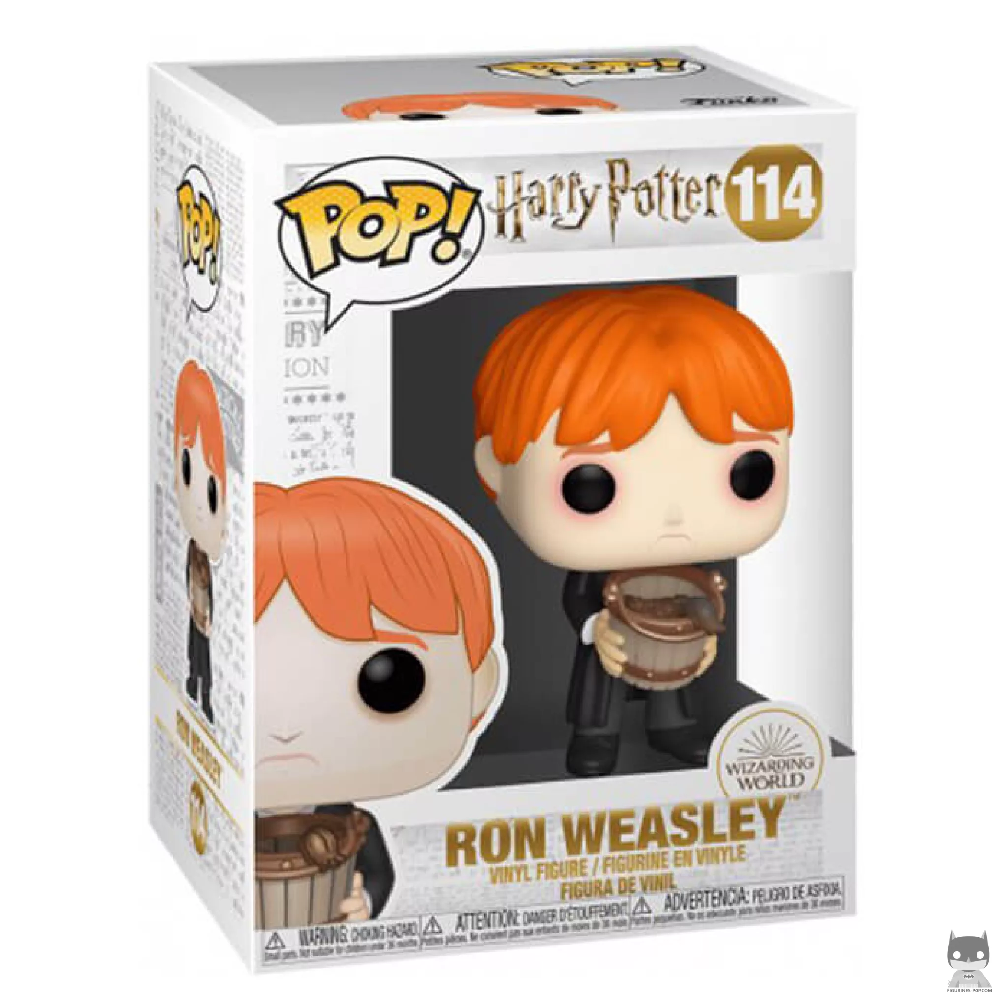 Ron puking slugs with bucket Funko Pop! figure in its box