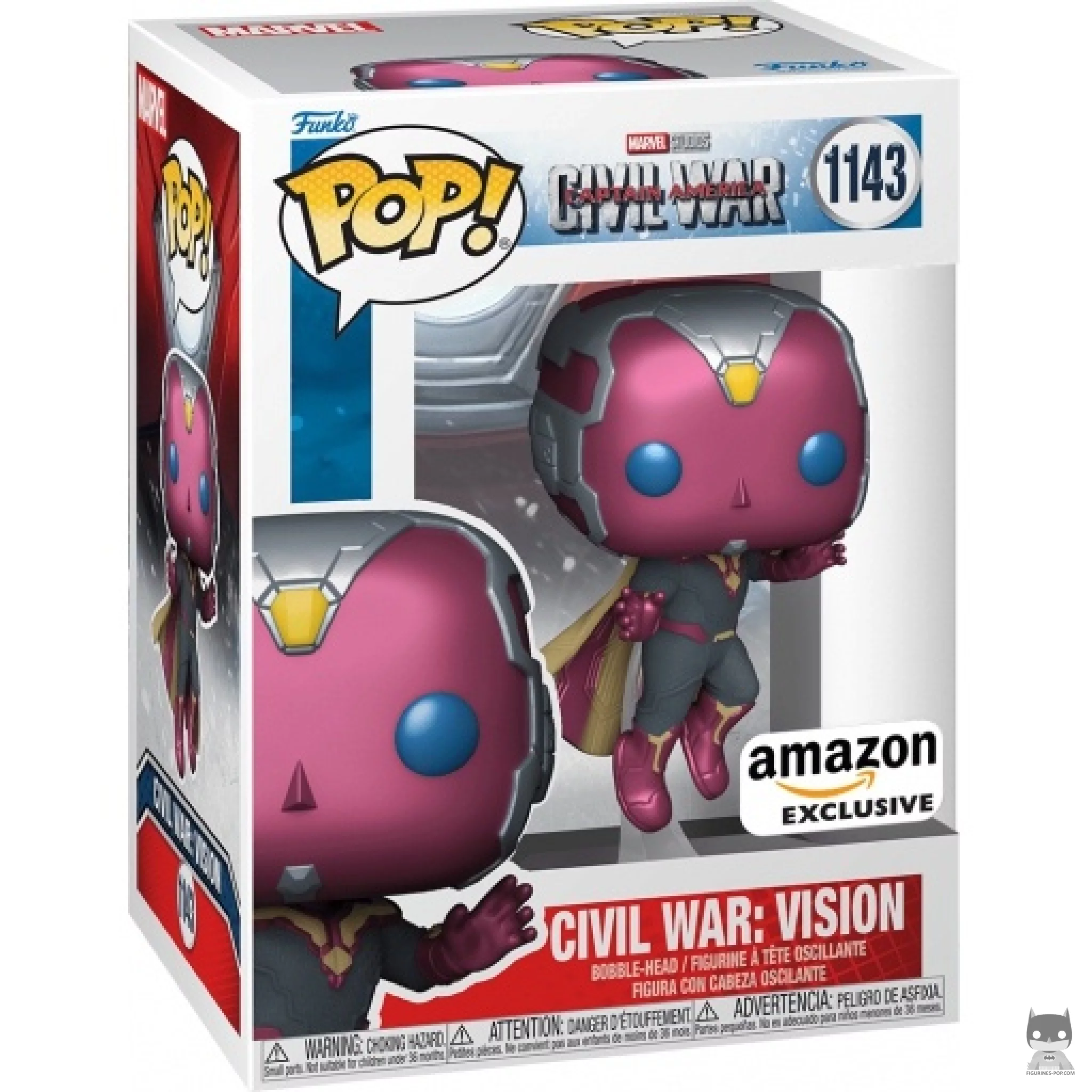 Civil War : Vision Funko Pop! figure in its box