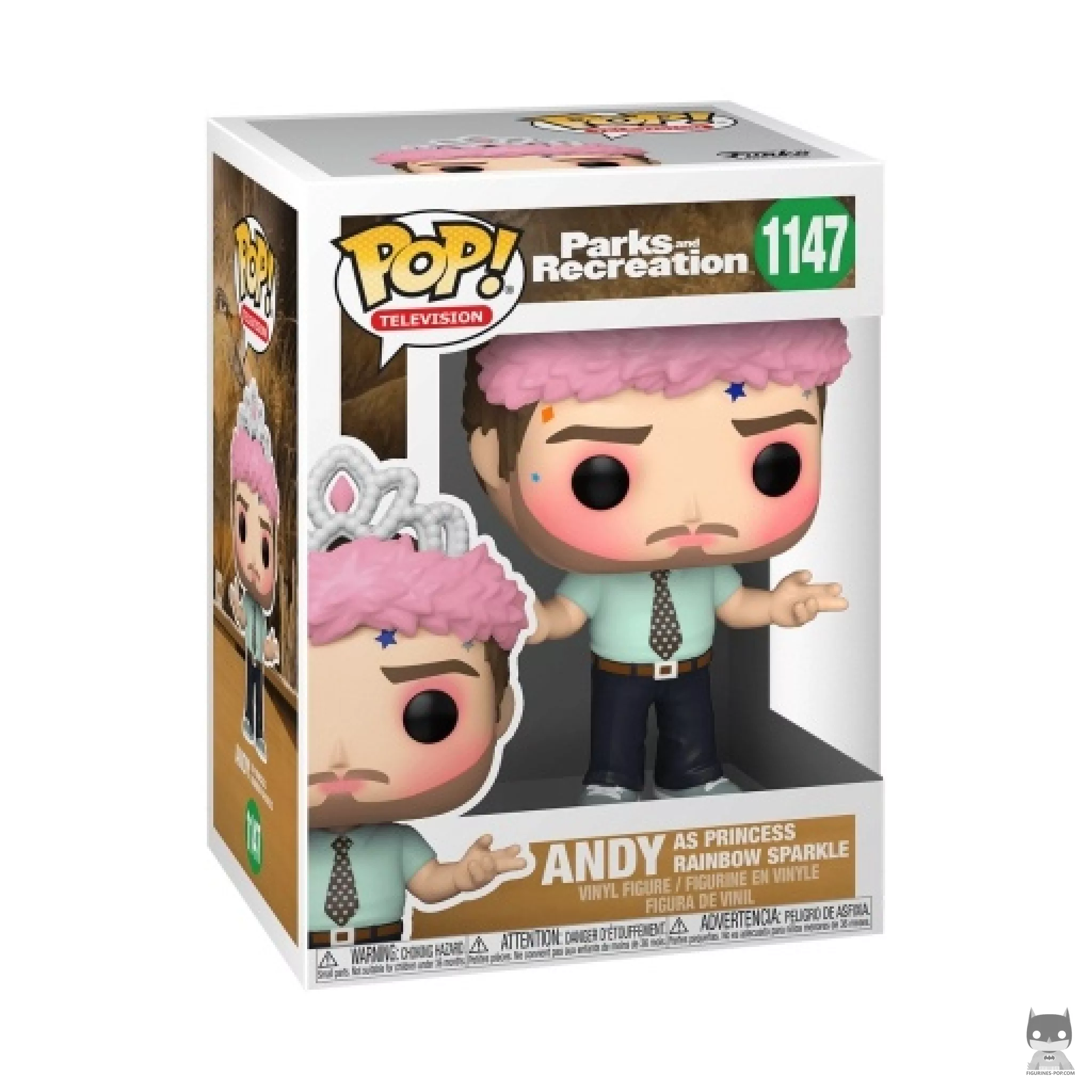 Andy as Princess Rainbow Sparkle Funko Pop! figure in its box