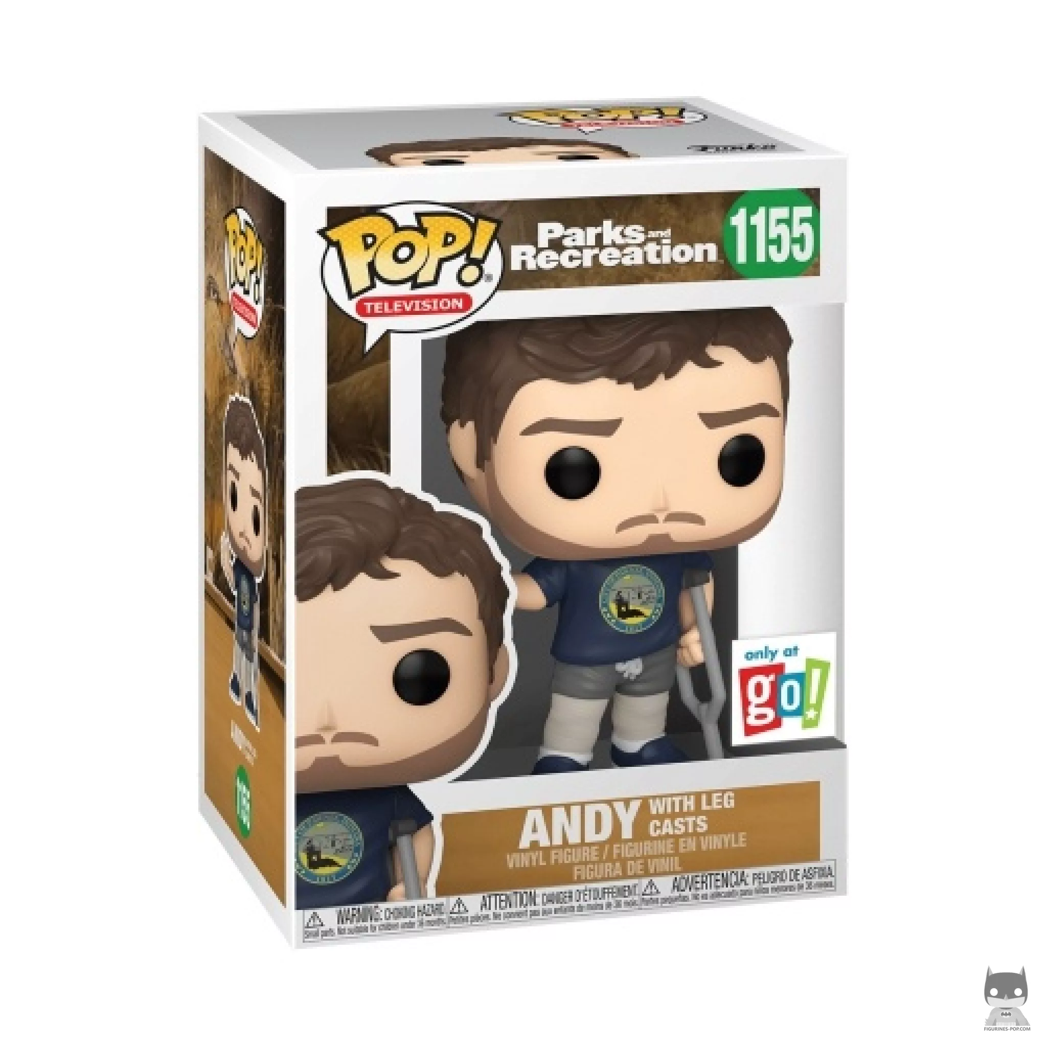 Andy with Leg Casts Funko Pop! figure in its box