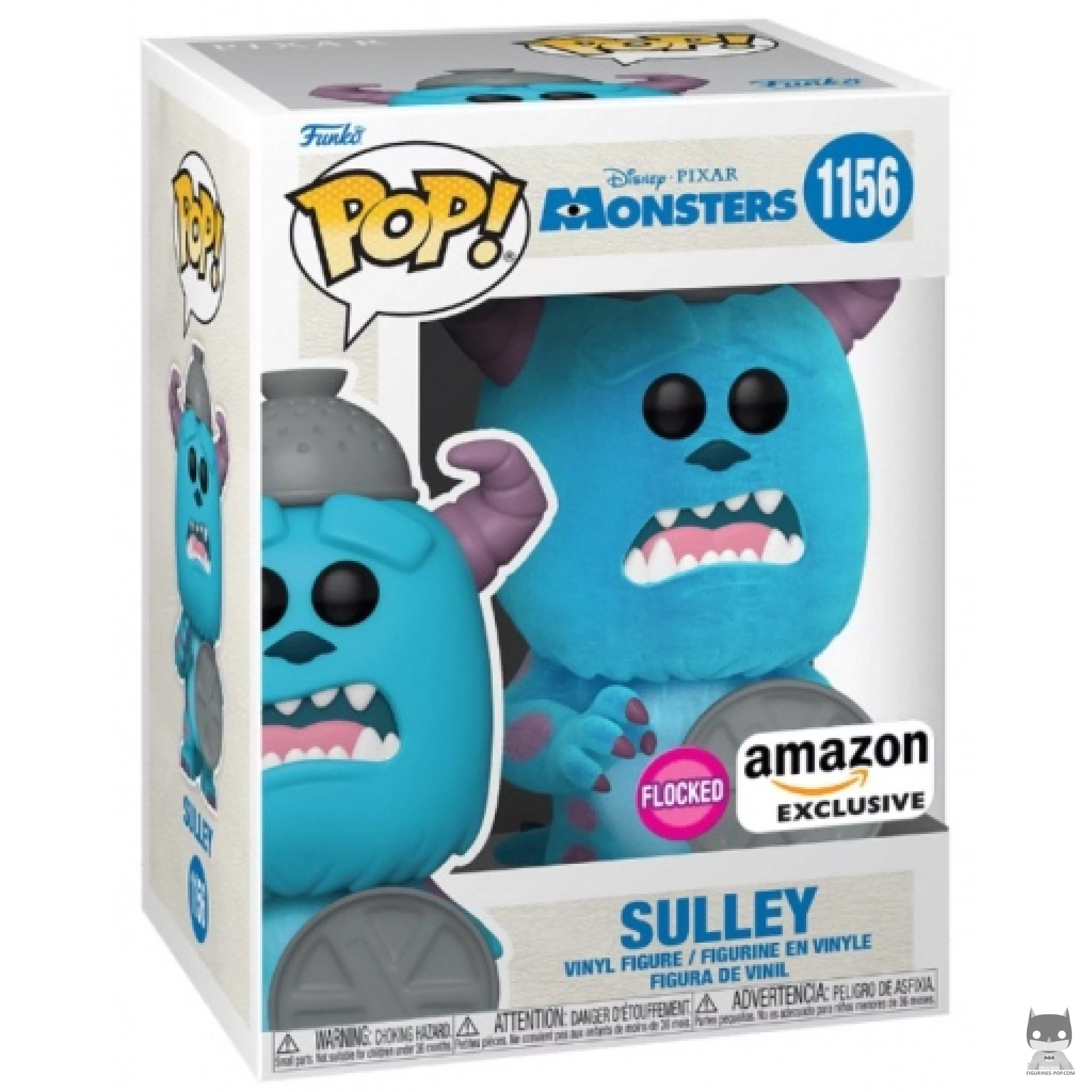 Sulley with Lid (Flocked) Funko Pop! figure in its box