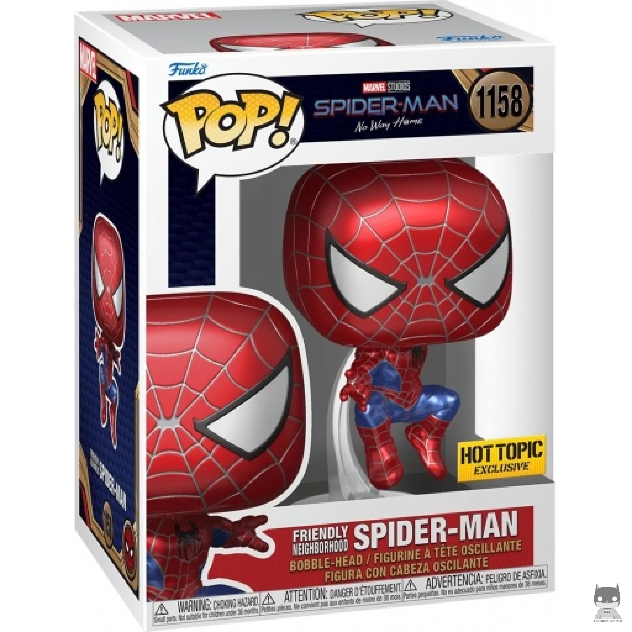 Friendly Neighborhood Spider-Man (Tobey Maguire) (Metallic) Funko Pop! figure in its box