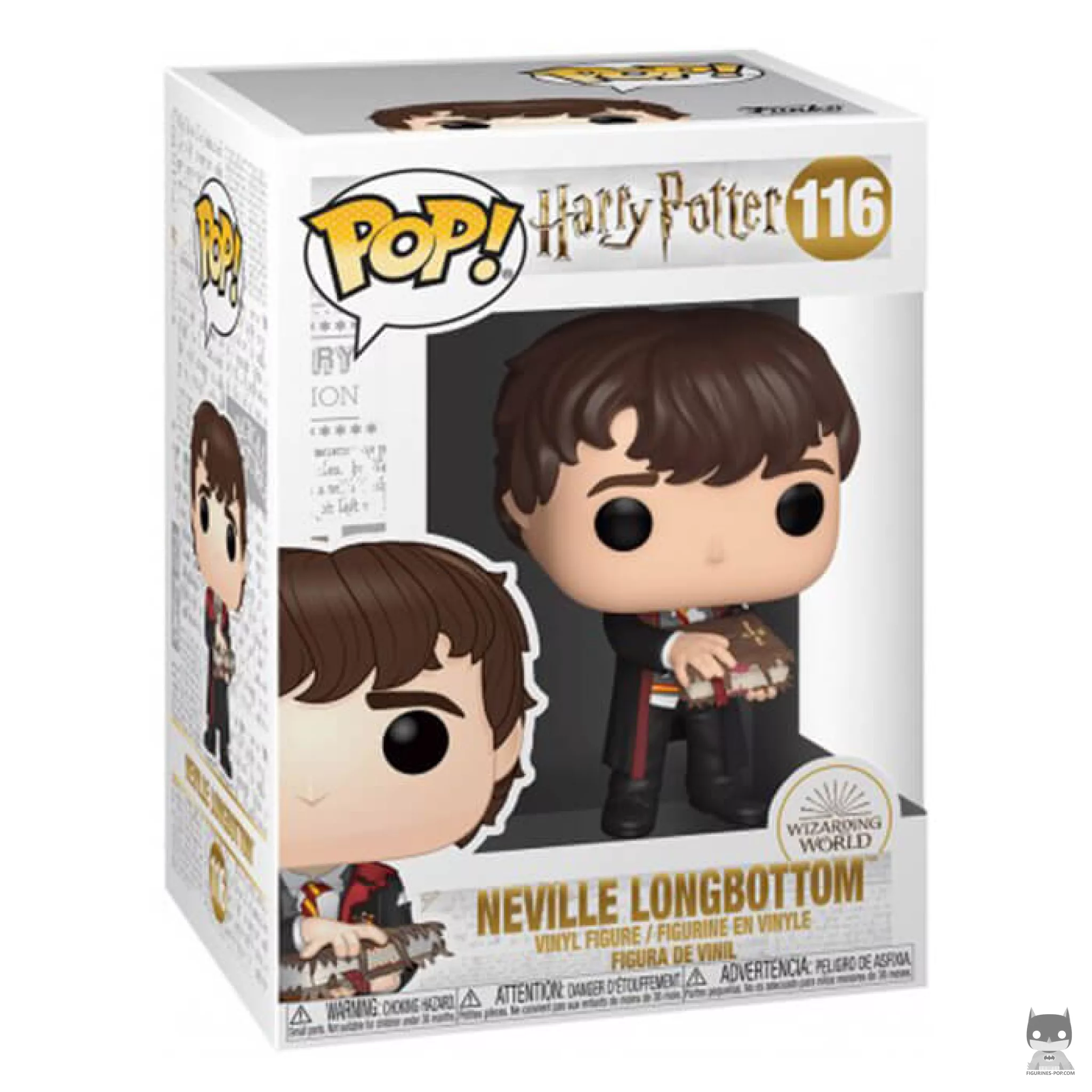 Neville Longbottom with Monster Book Funko Pop! figure in its box
