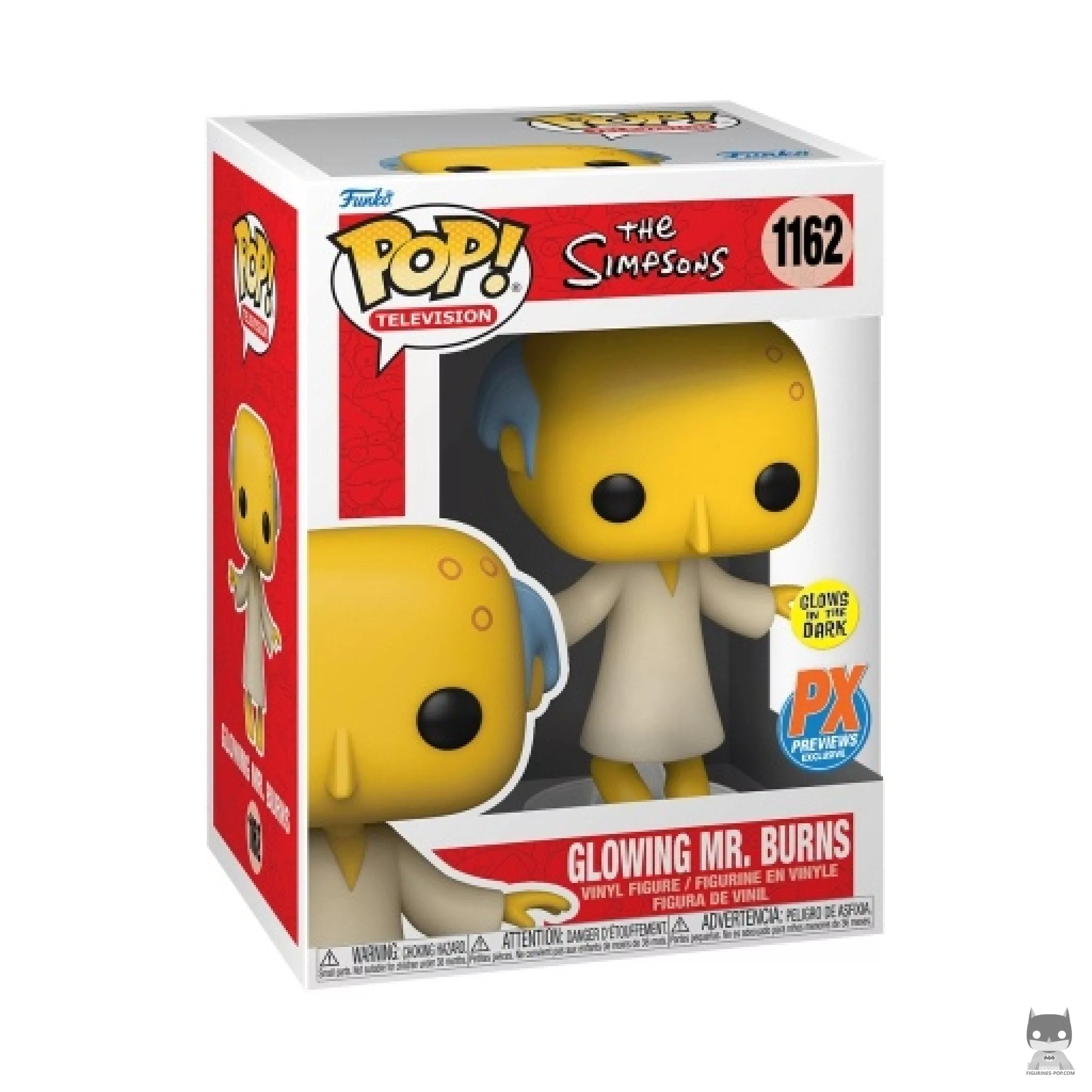 Glowing Mr. Burns Funko Pop! figure in its box