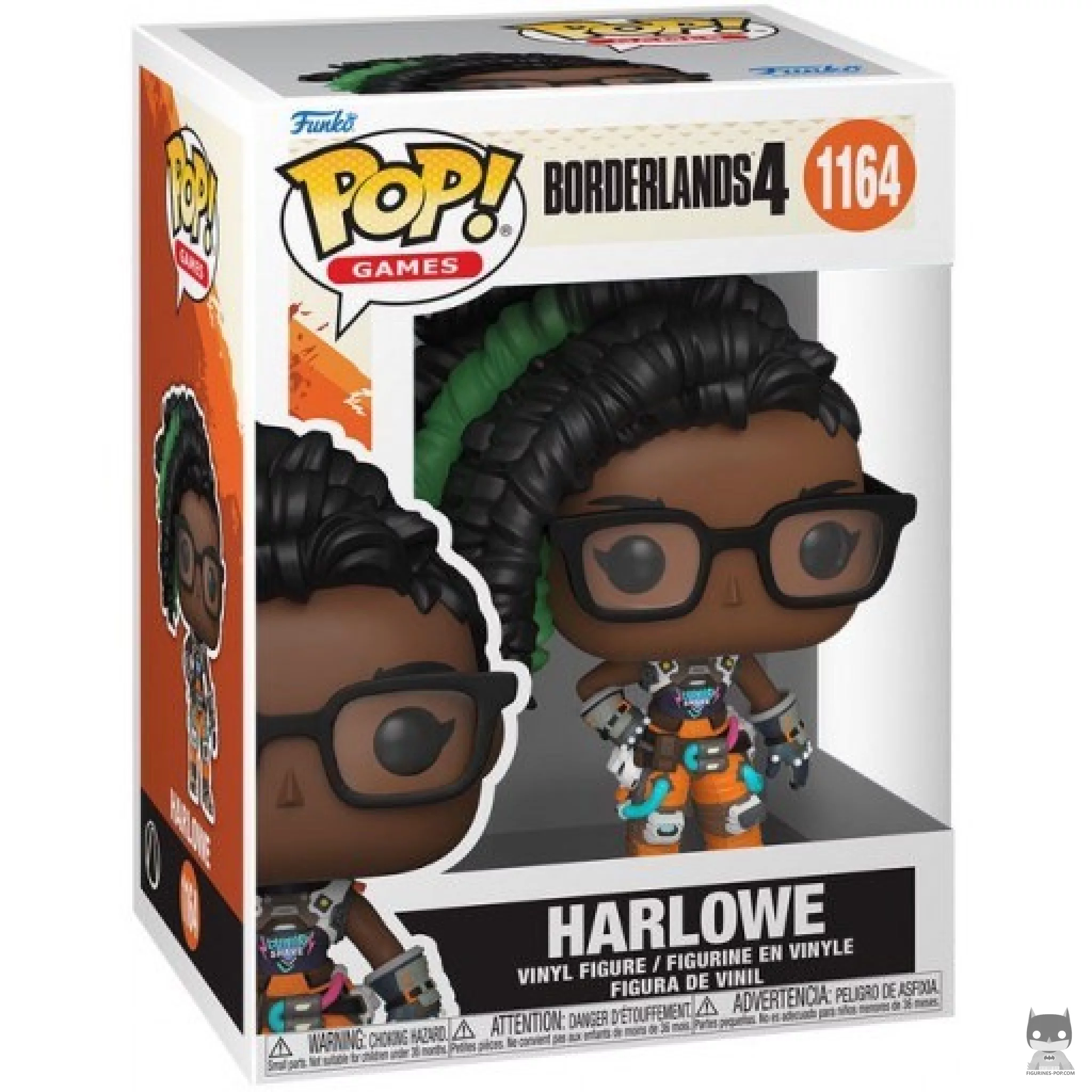 Harlowe Funko Pop! figure in its box