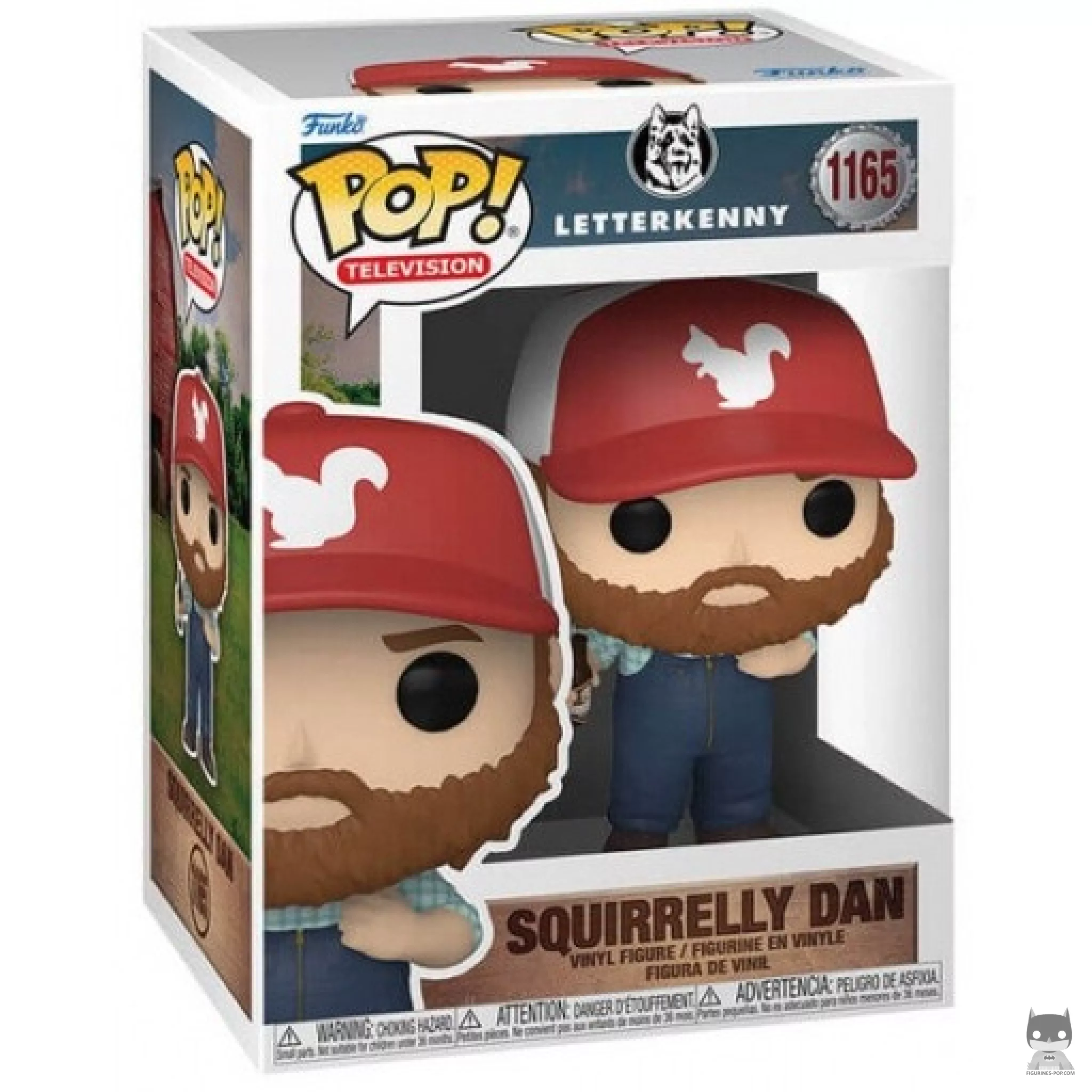 Squirrelly Dan Funko Pop! figure in its box