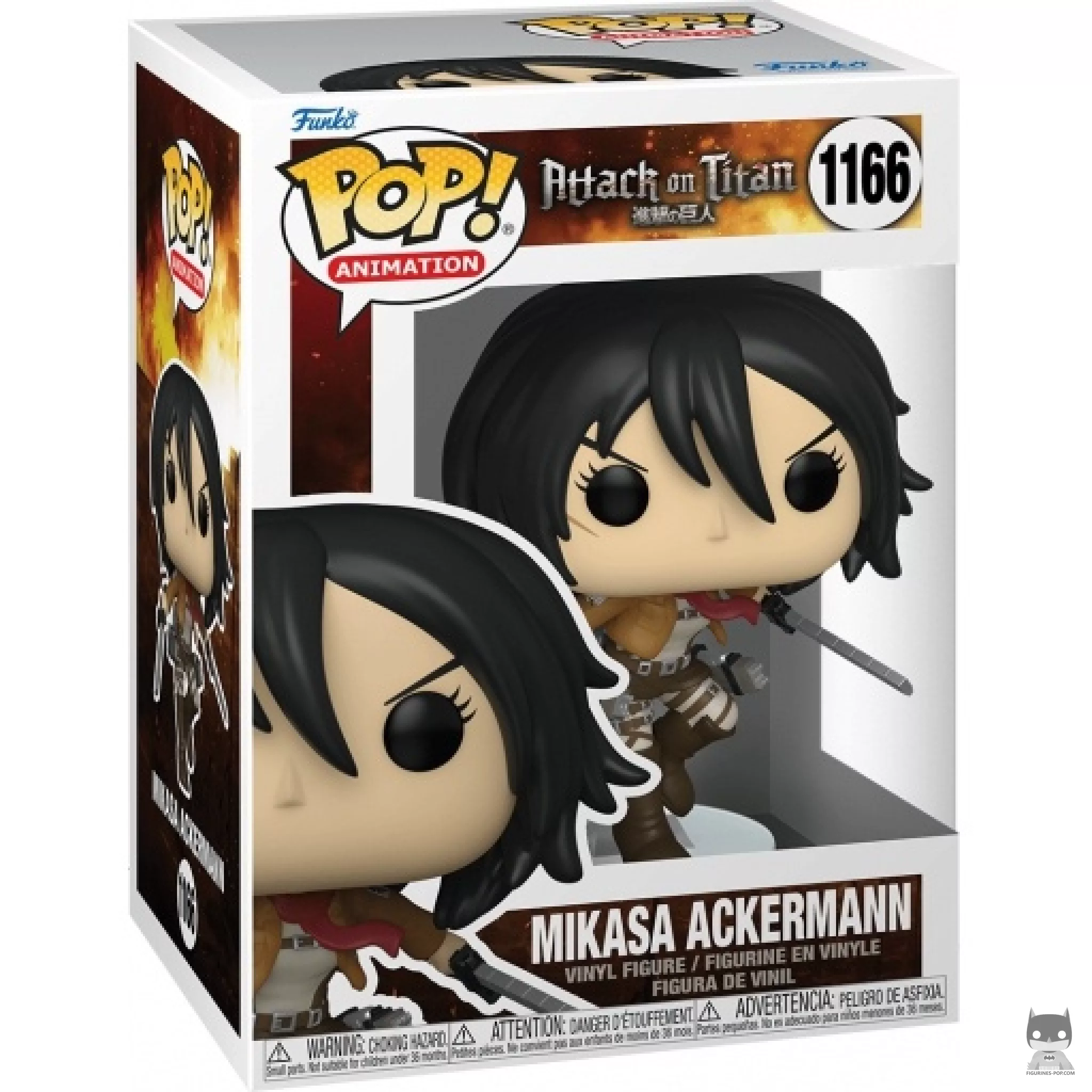 Mikasa Ackerman Funko Pop! figure in its box