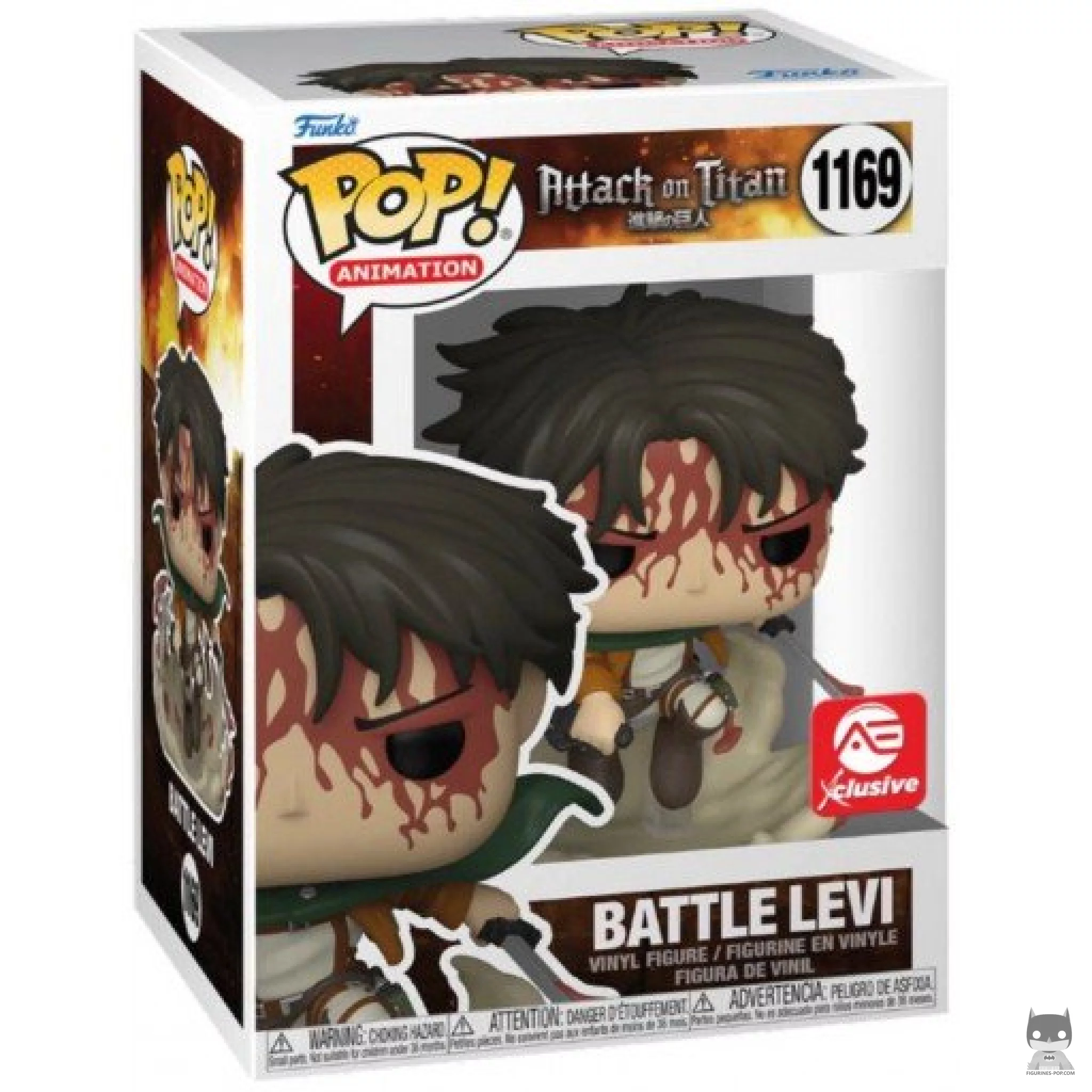 Battle Levi (Bloody) Funko Pop! figure in its box