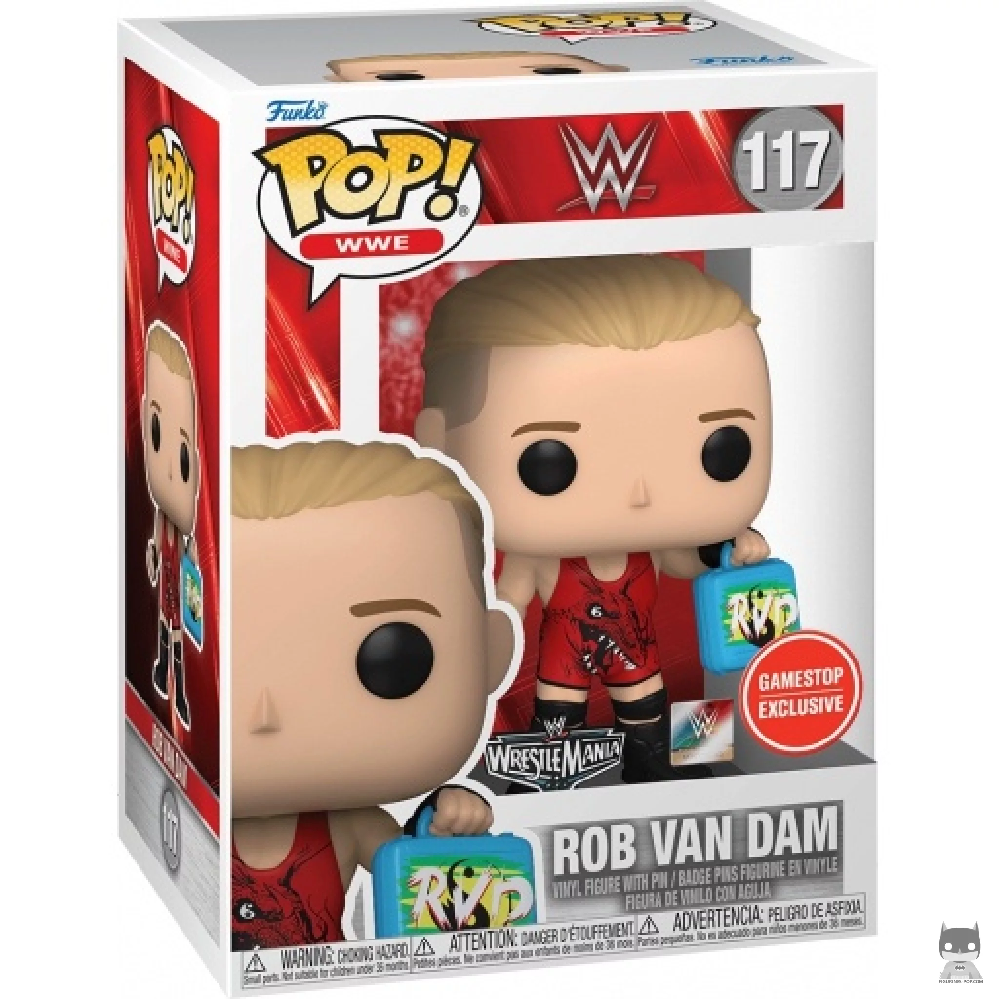 Rob Van Dam Funko Pop! figure in its box