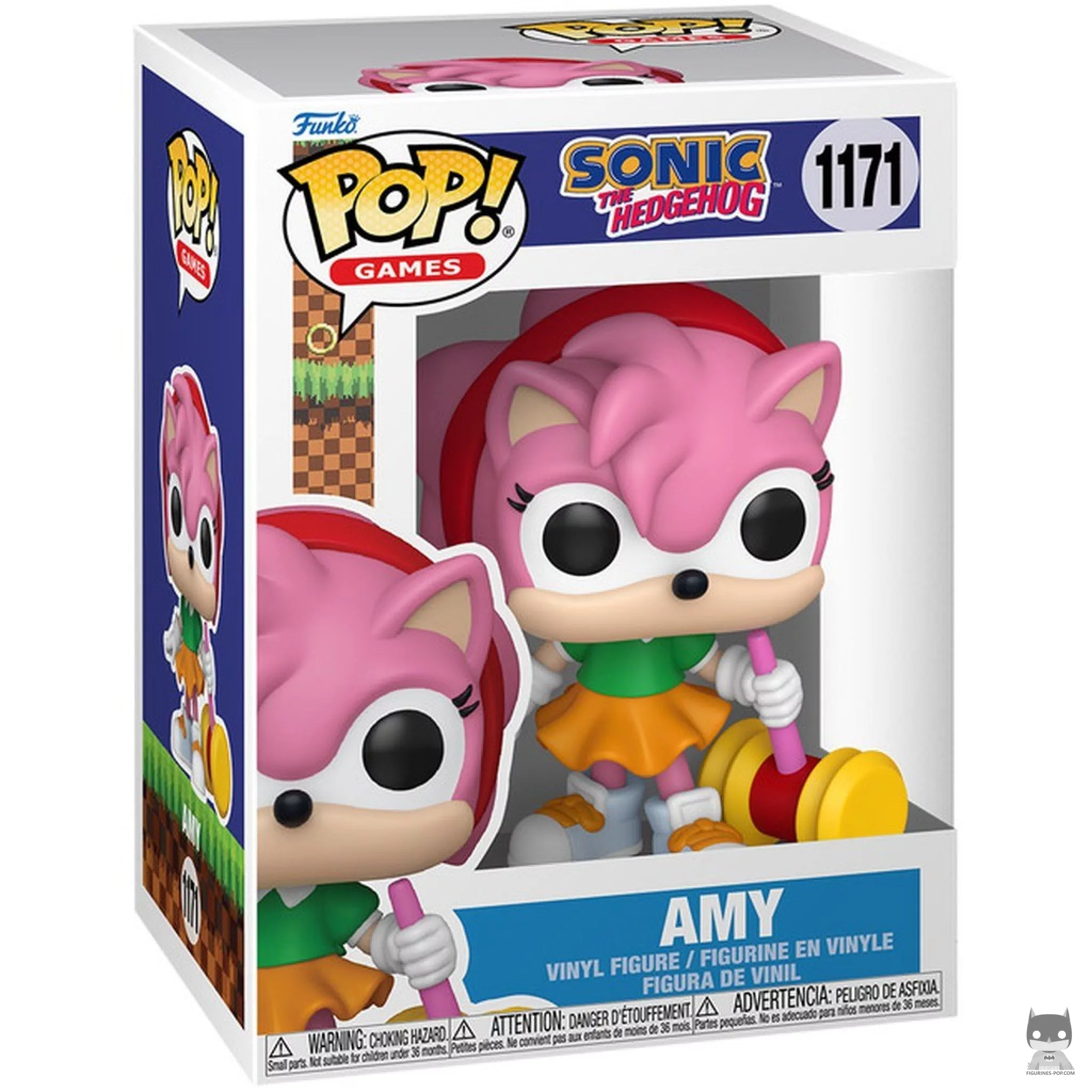 Amy Rose with Piko Hammer Funko Pop! figure in its box