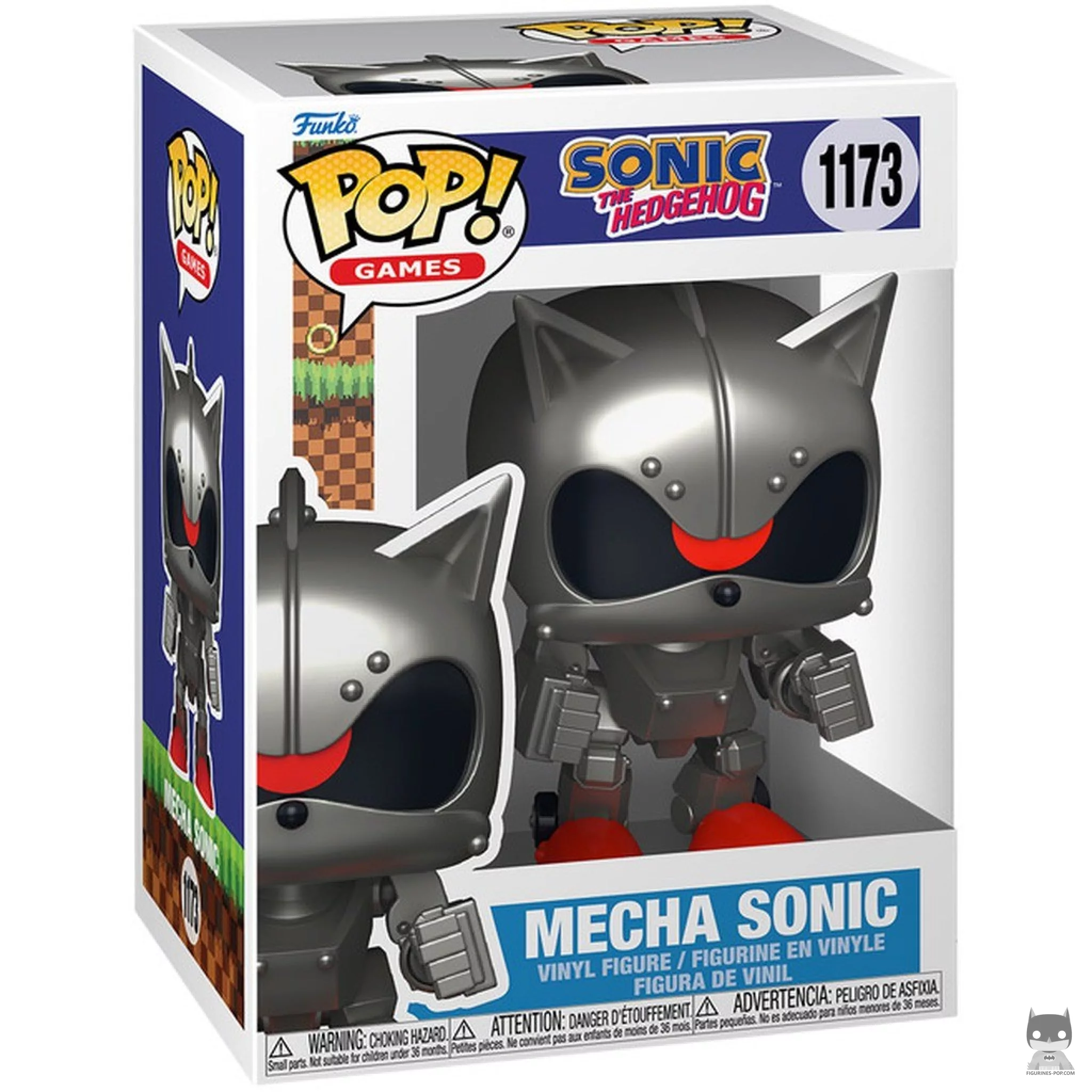 Mecha Sonic Funko Pop! figure in its box