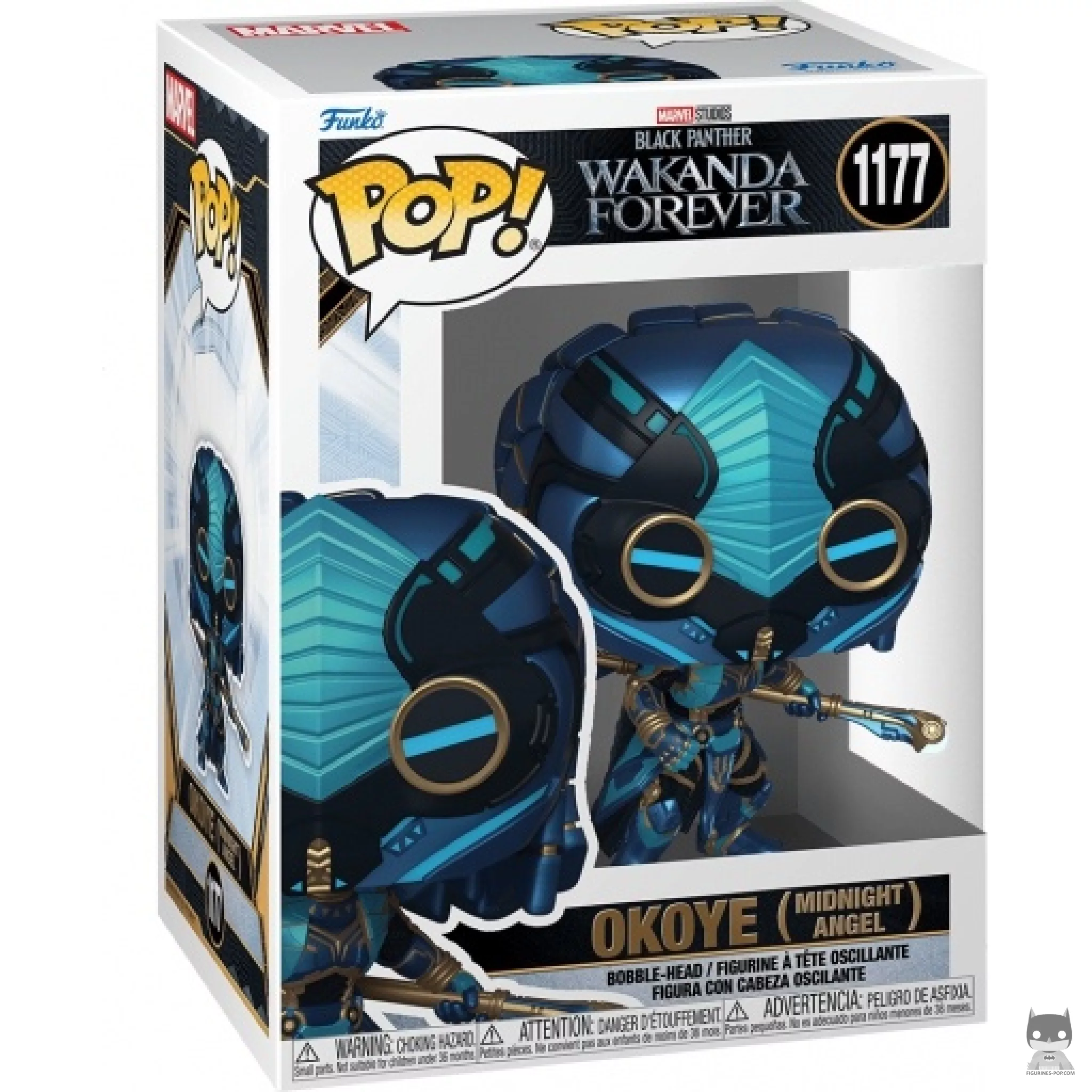 Okoye Midnight Angel Funko Pop! figure in its box