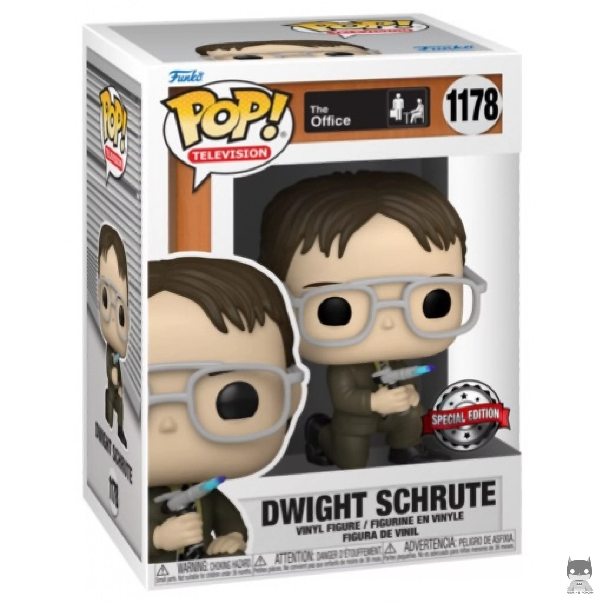 Dwight with Blow Torch Funko Pop! figure in its box
