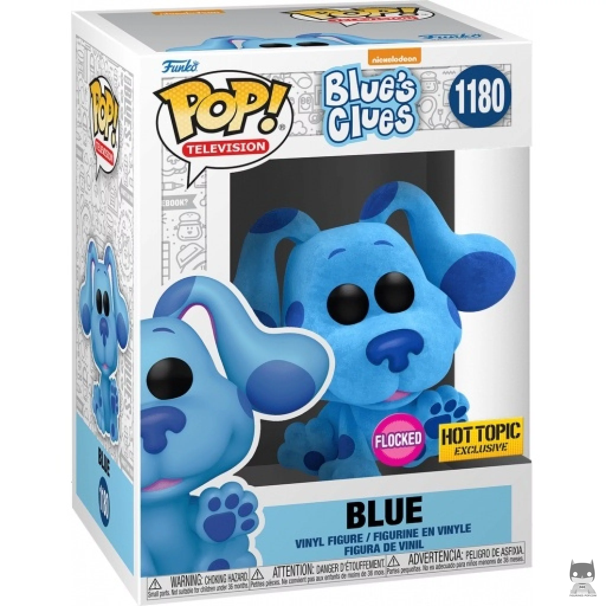 Blue (Flocked) Funko Pop! figure in its box