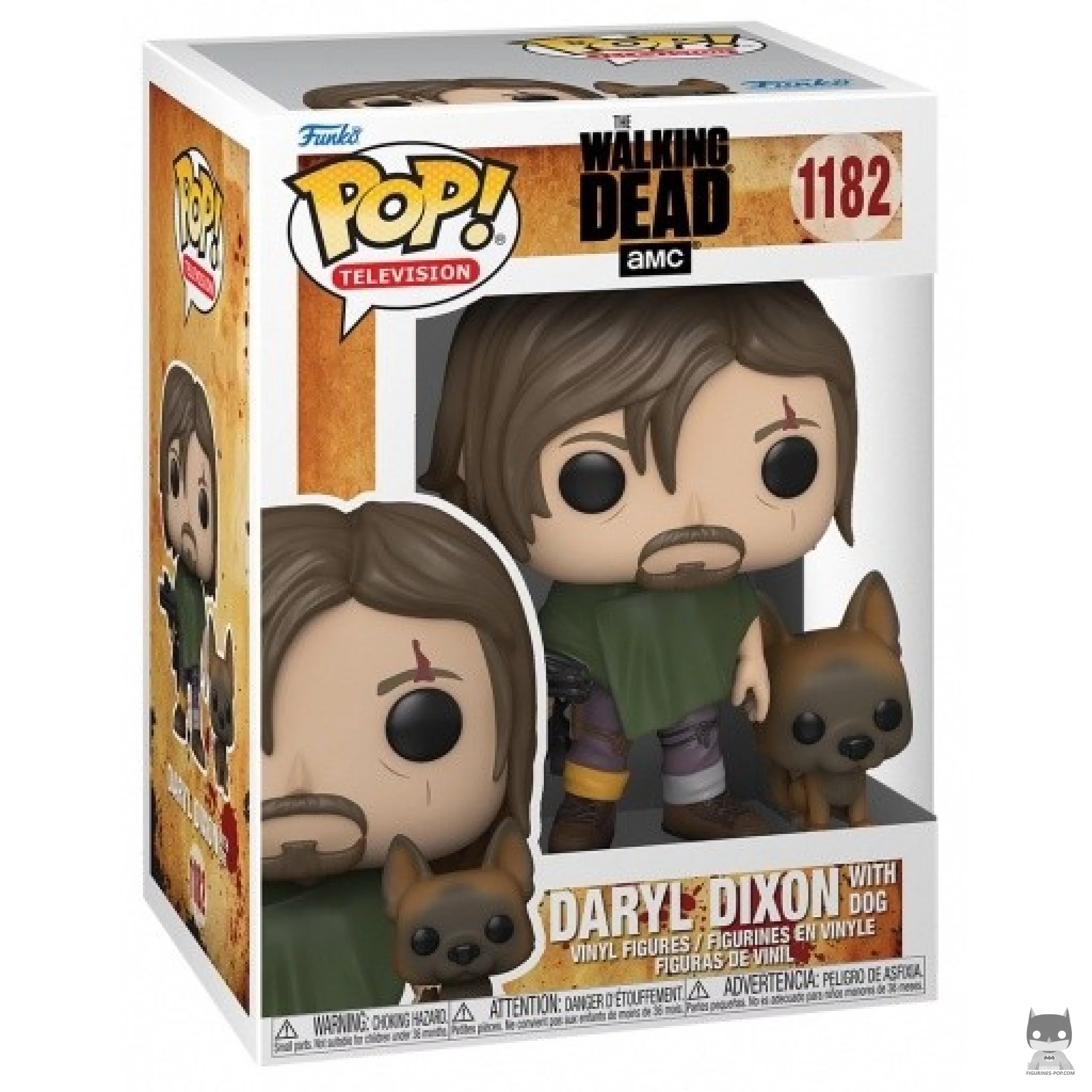 Daryl with dog Funko Pop! figure in its box