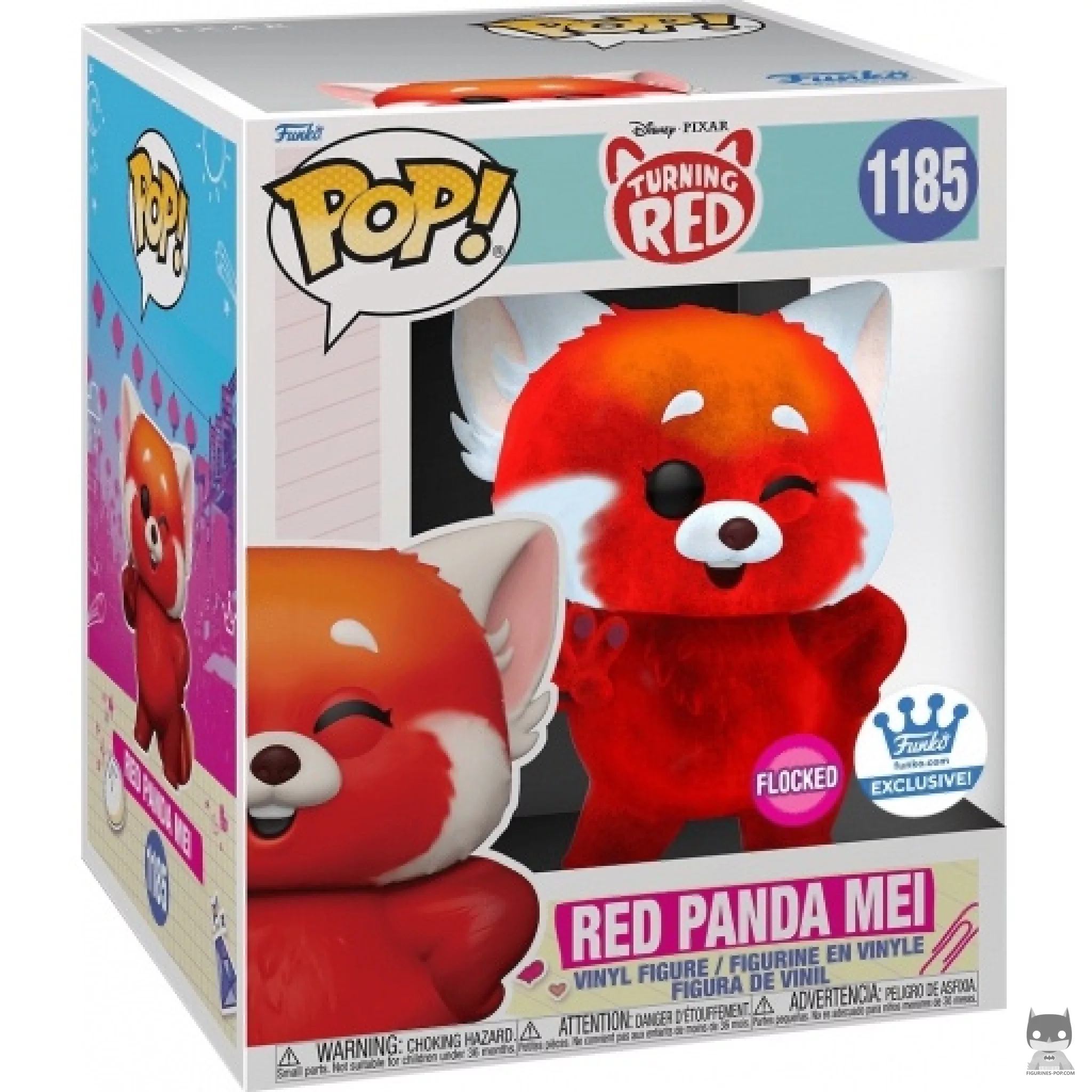 Red Panda Mei (Supersized & Flocked) Funko Pop! figure in its box
