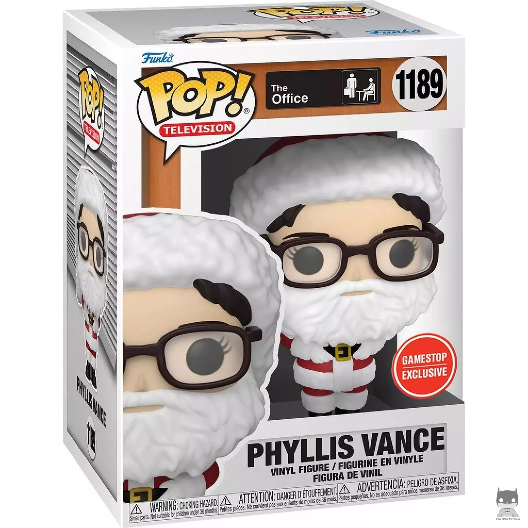 Phyllis Vance as Santa Funko Pop! figure in its box