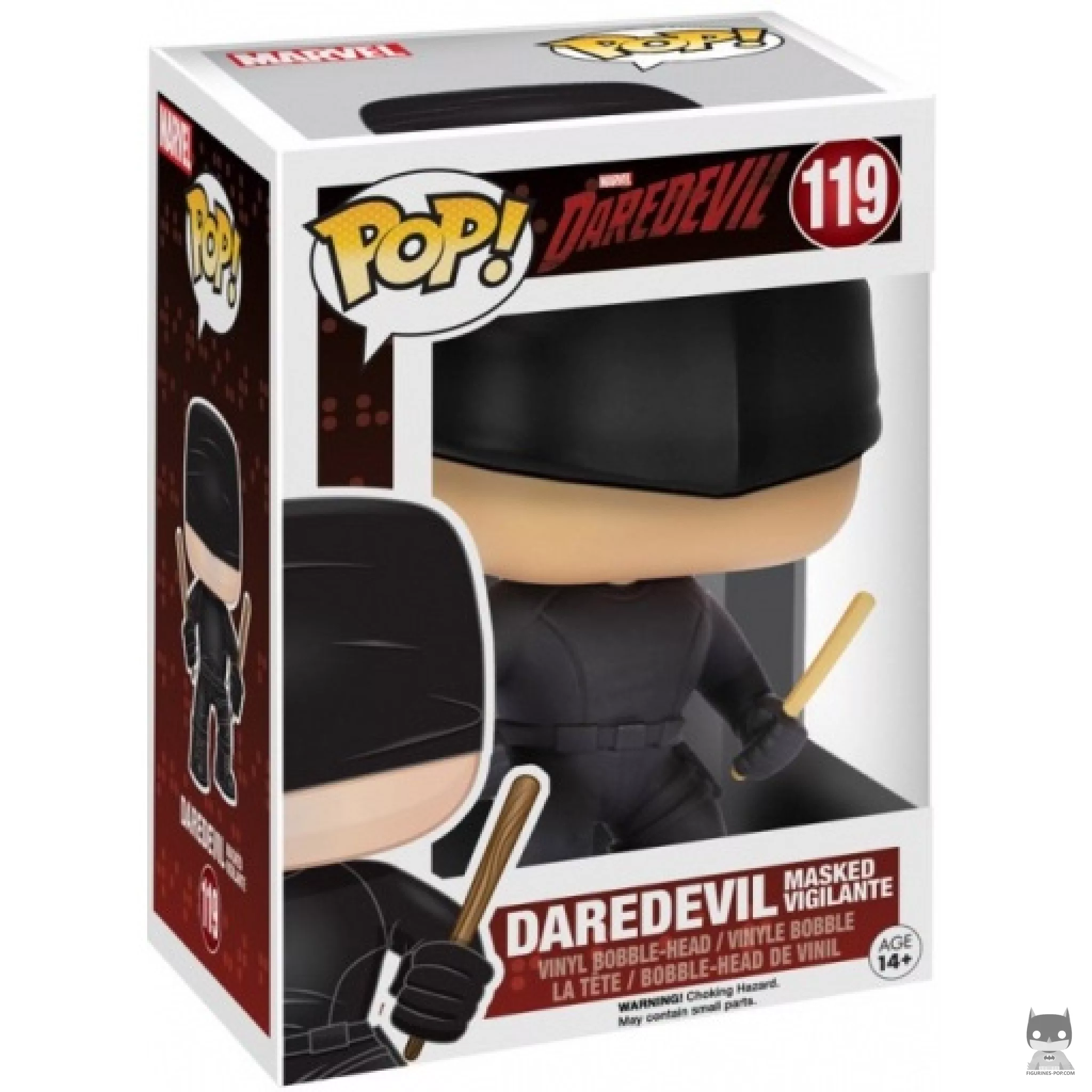 Daredevil Masked Vigilante Funko Pop! figure in its box