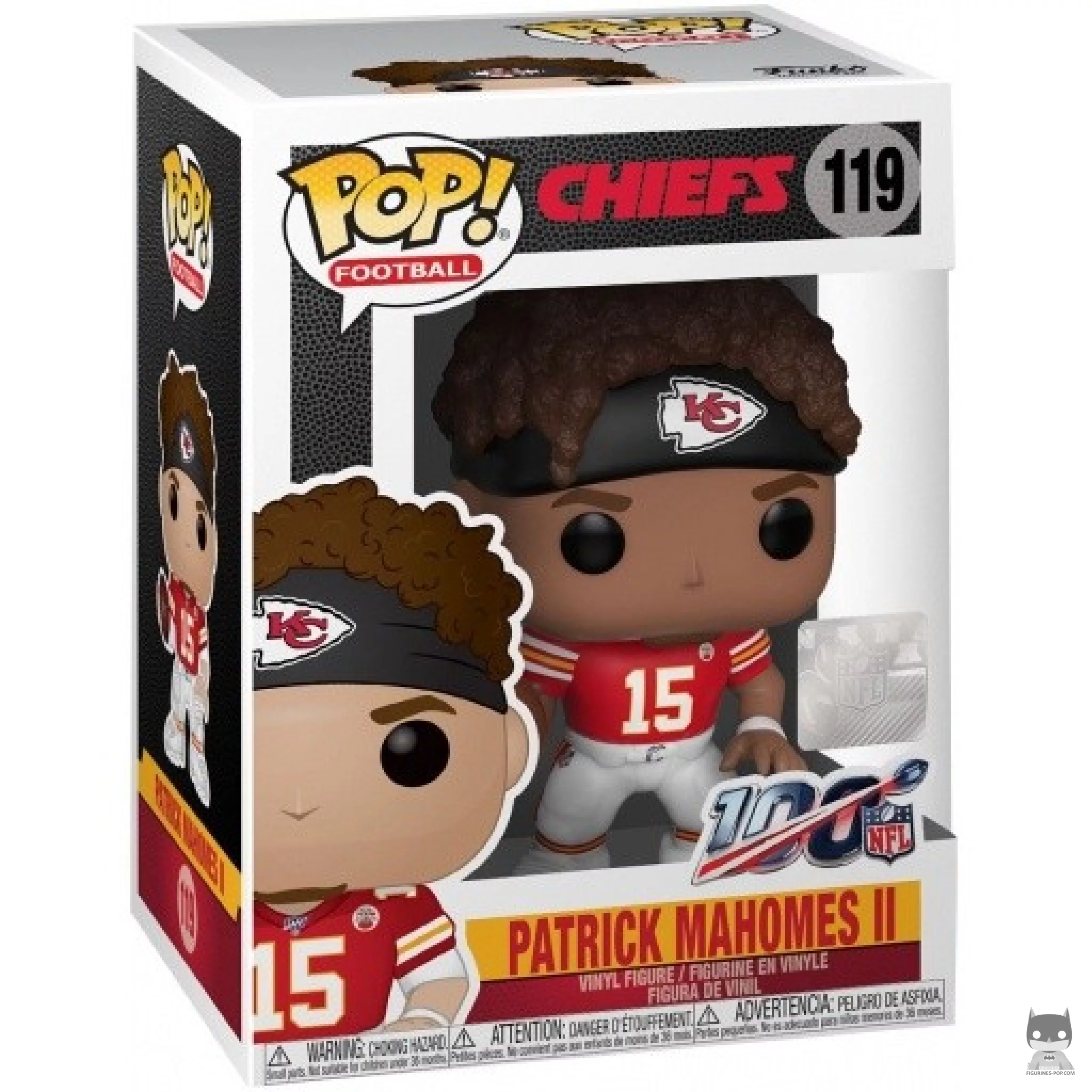 Patrick Mahomes II Funko Pop! figure in its box