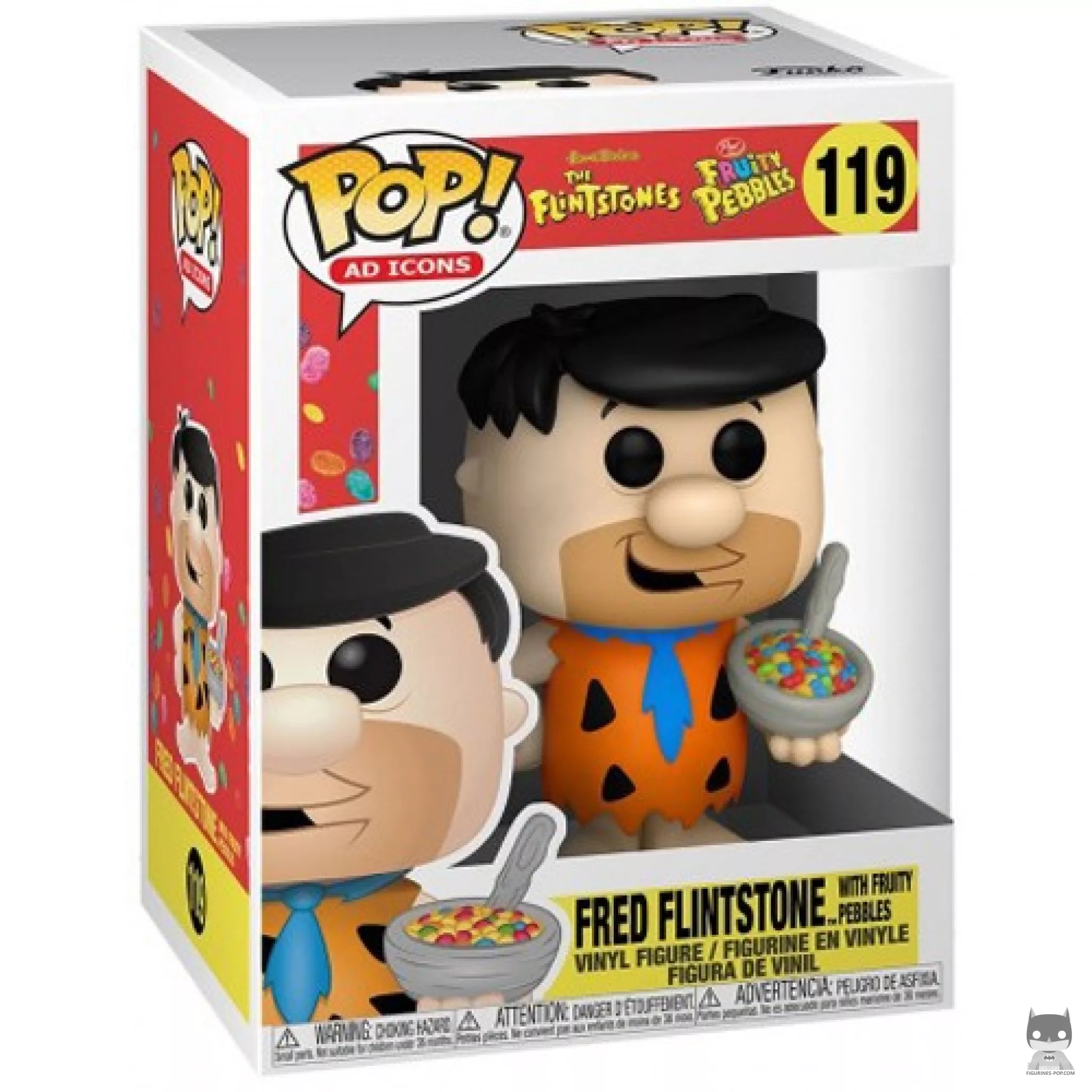 Fred Flintstone with Fruity Pebbles Funko Pop! figure in its box