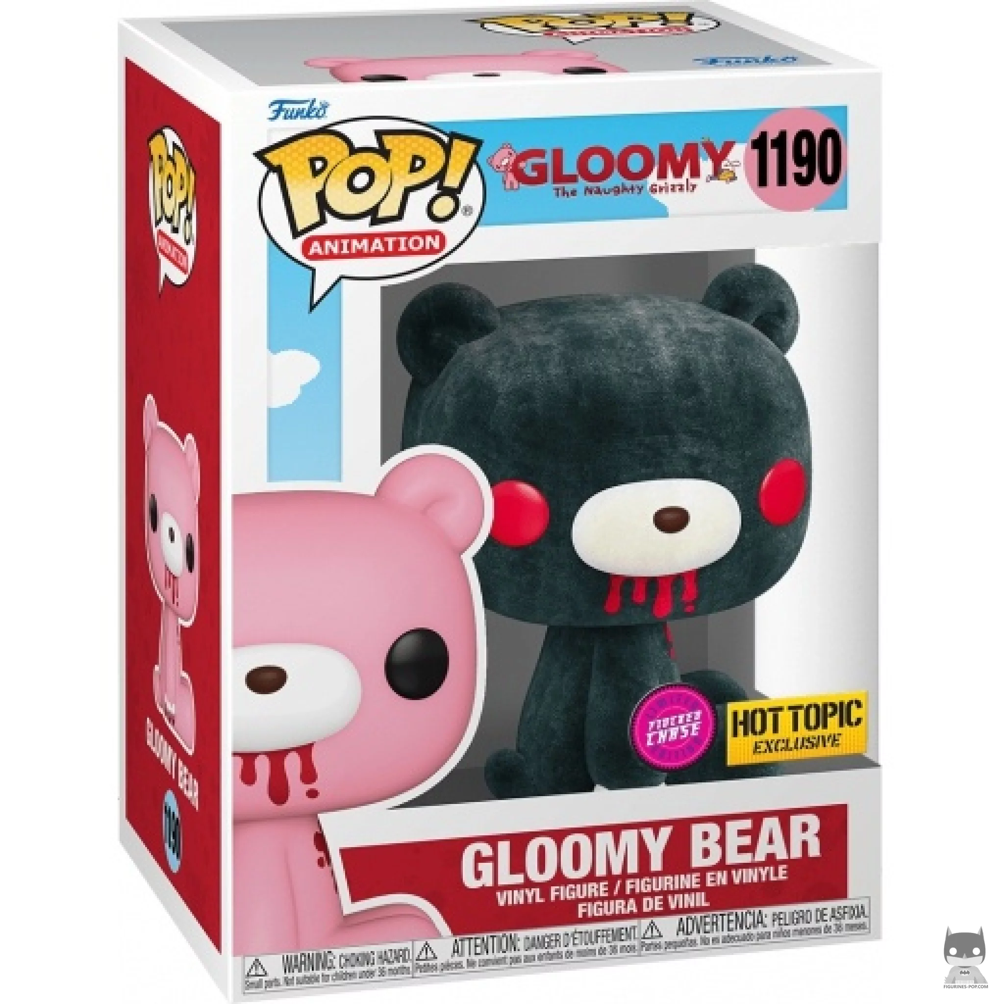 Gloomy Bear (Chase & Flocked) Funko Pop! figure in its box