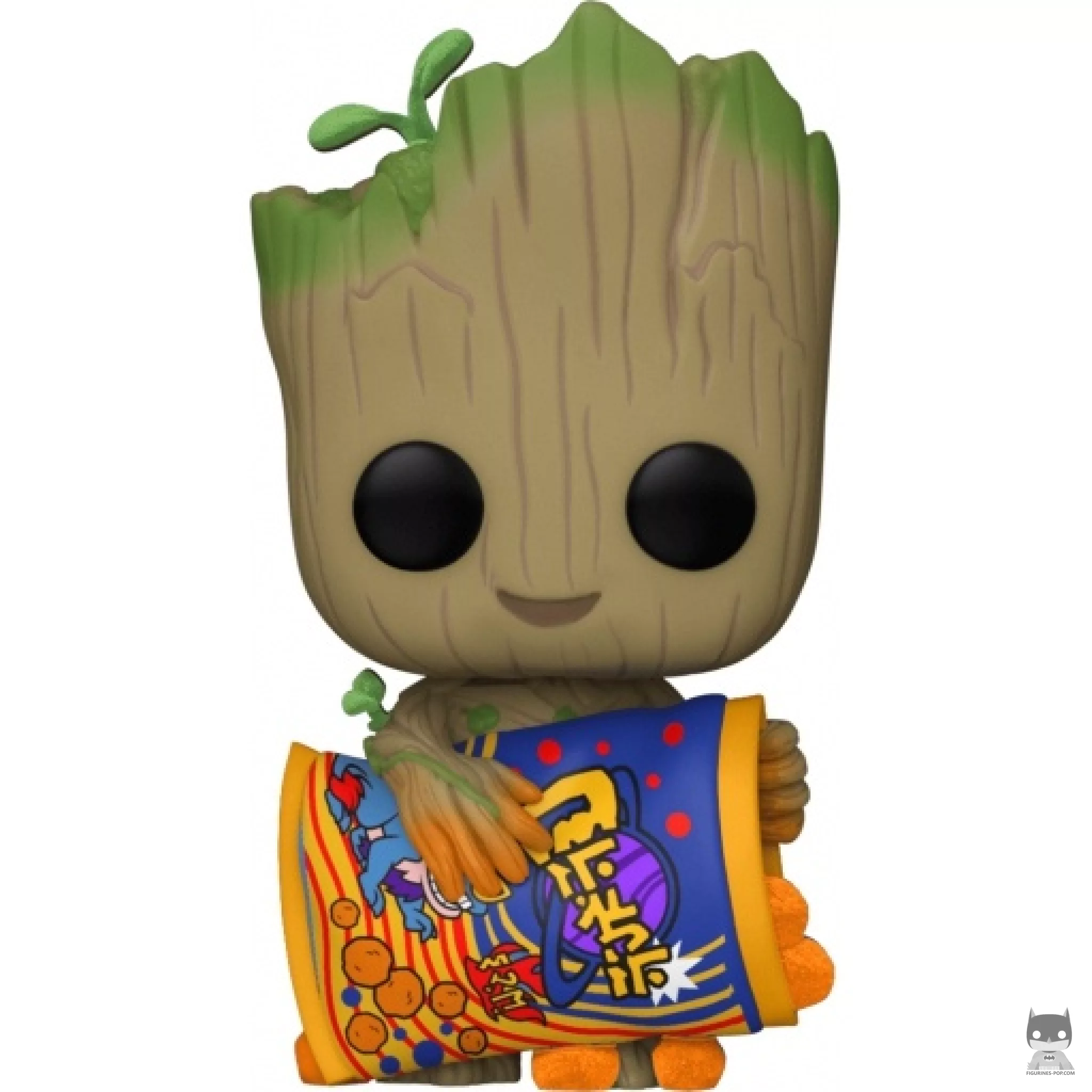 Groot with Cheese Puffs (Flocked) Funko Pop! figure (I Am Groot)