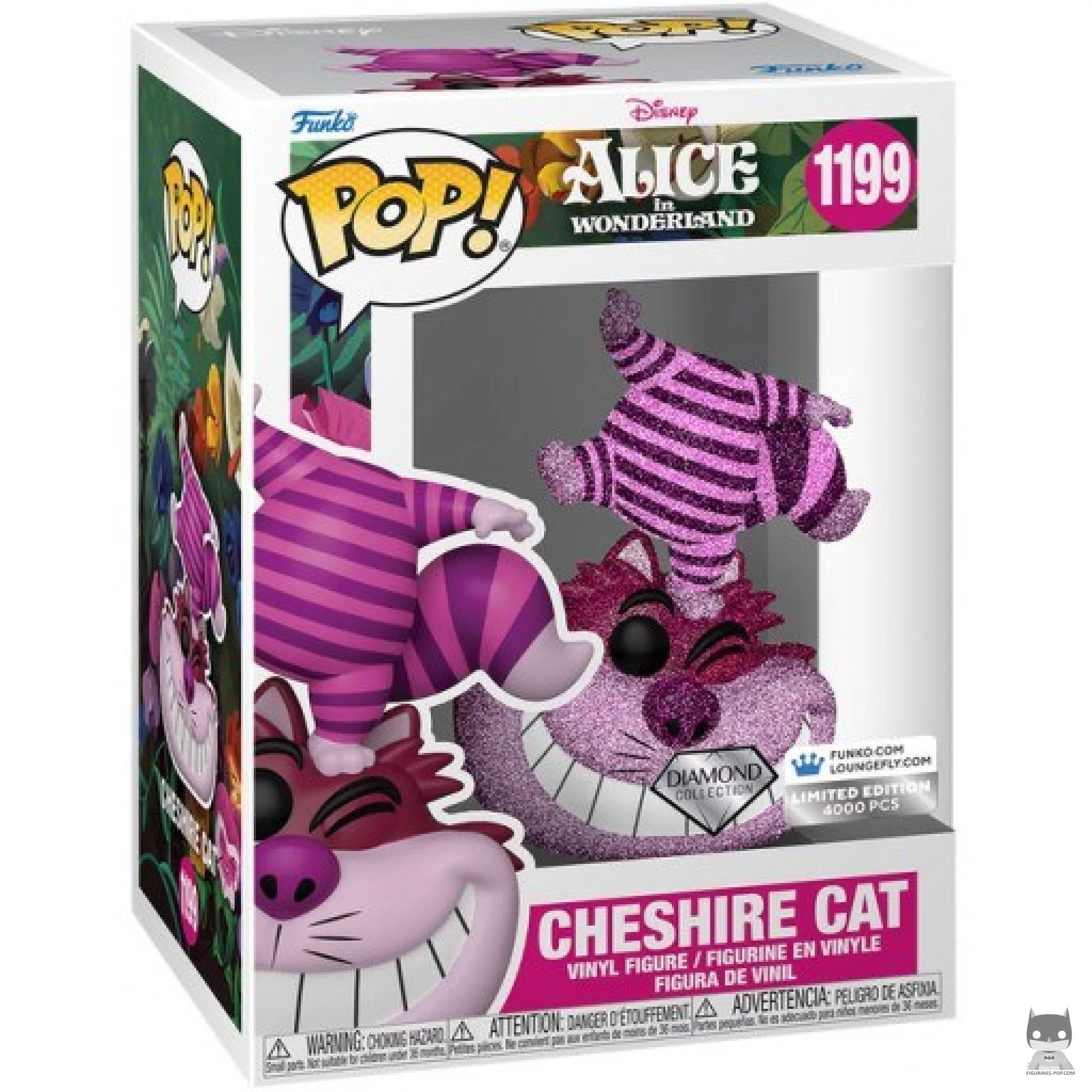 Cheshire Cat (Diamond Glitter) Funko Pop! figure in its box