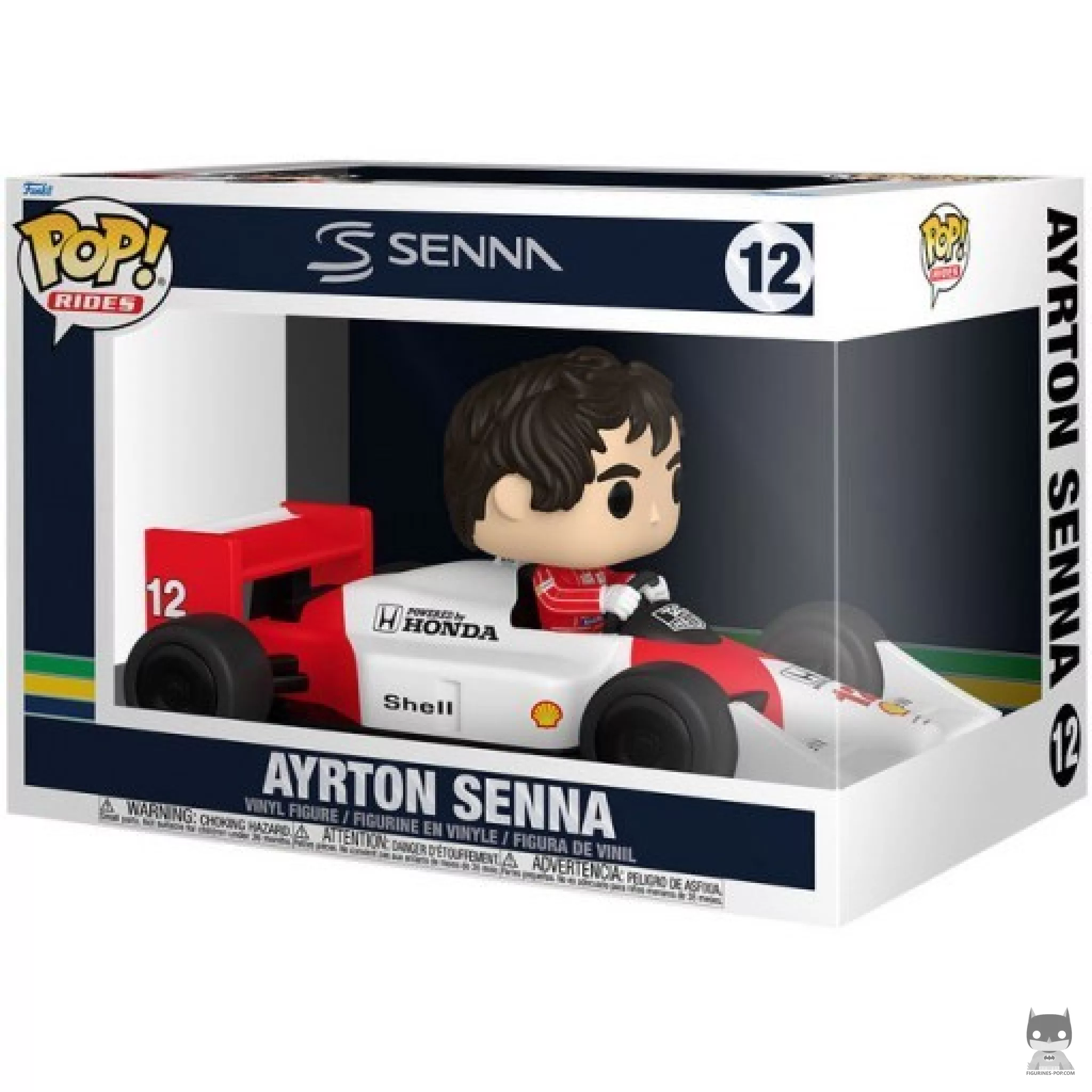 Ayrton Senna Funko Pop! figure in its box