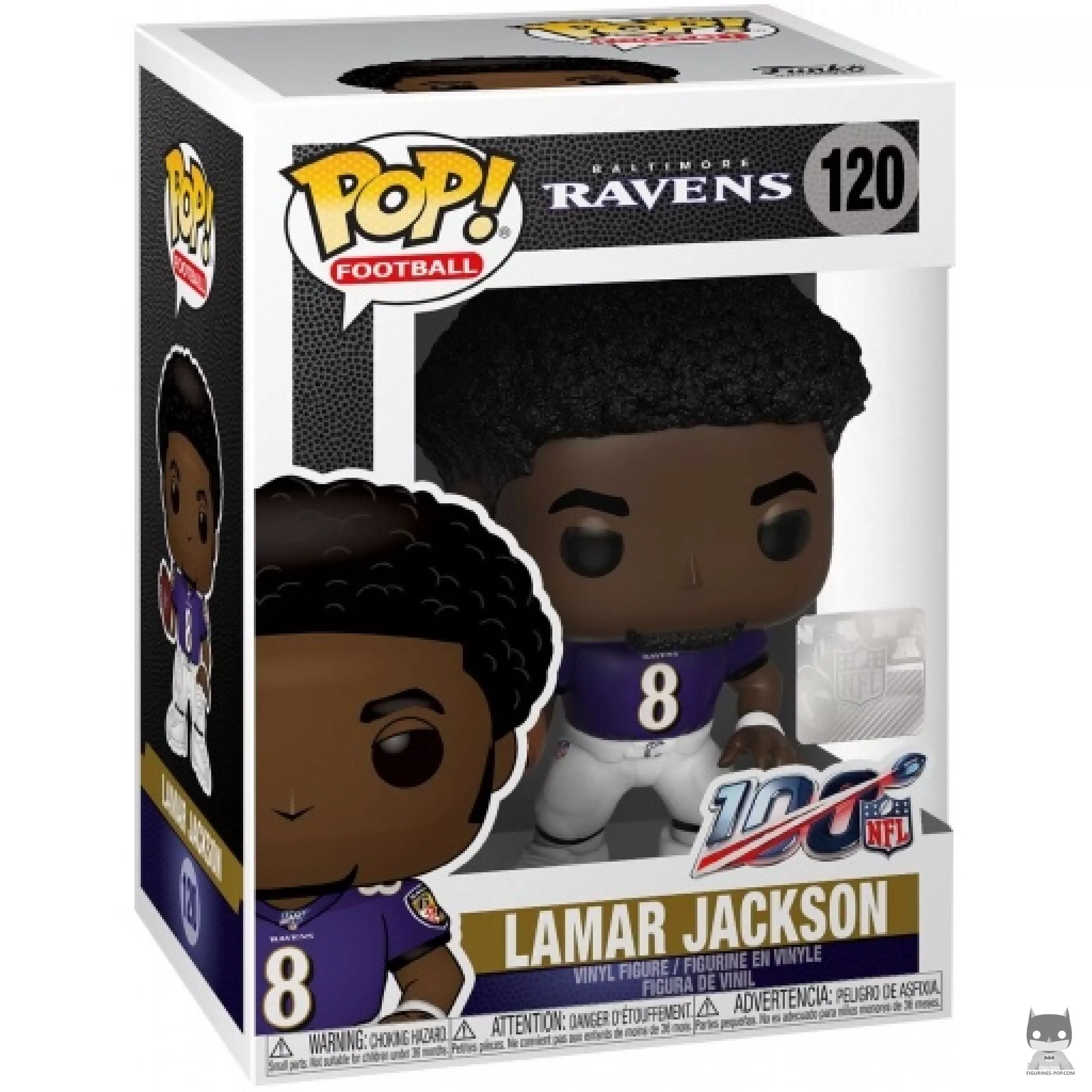 Lamar Jackson Funko Pop! figure in its box