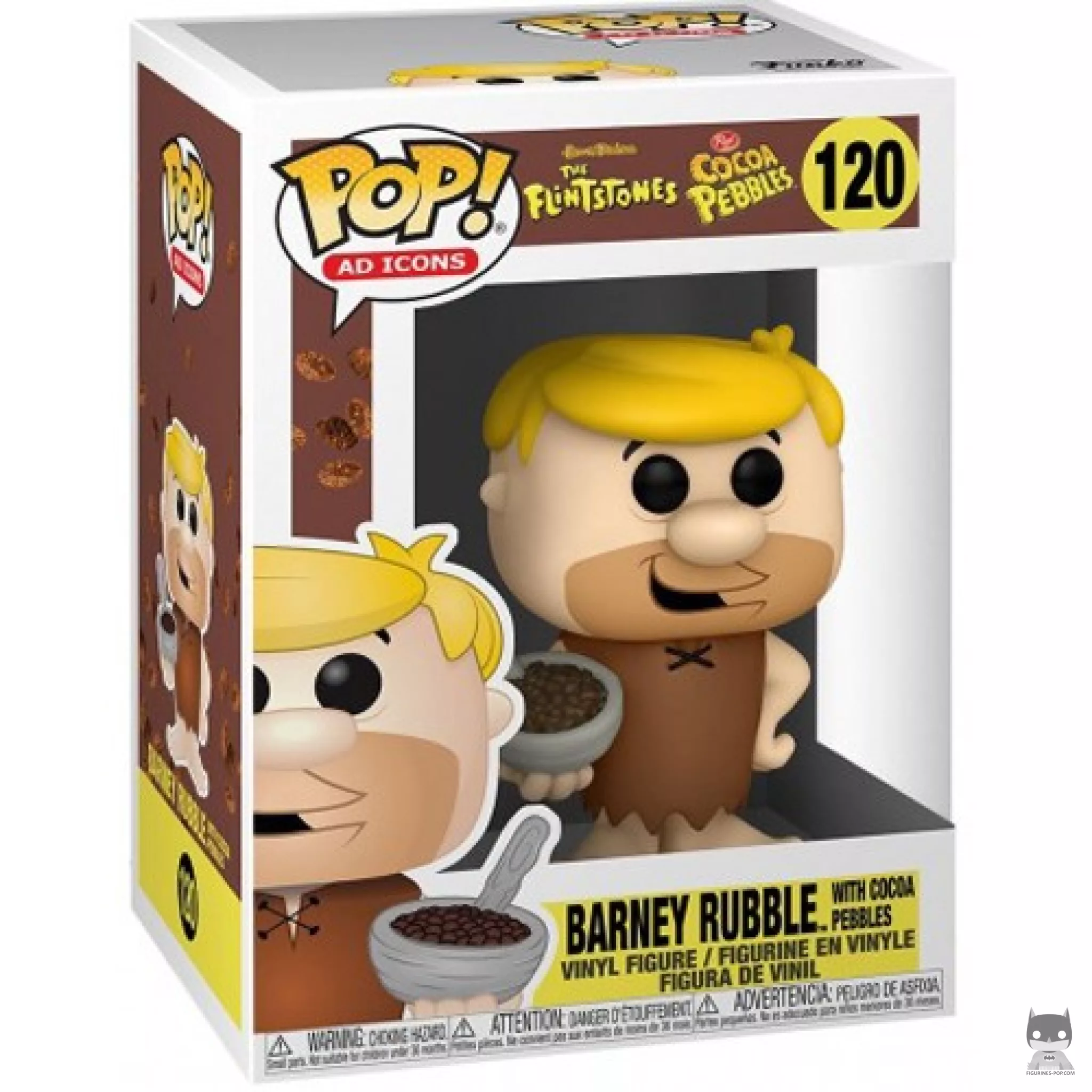 Barney Rubble with Cocoa Pebbles Funko Pop! figure in its box
