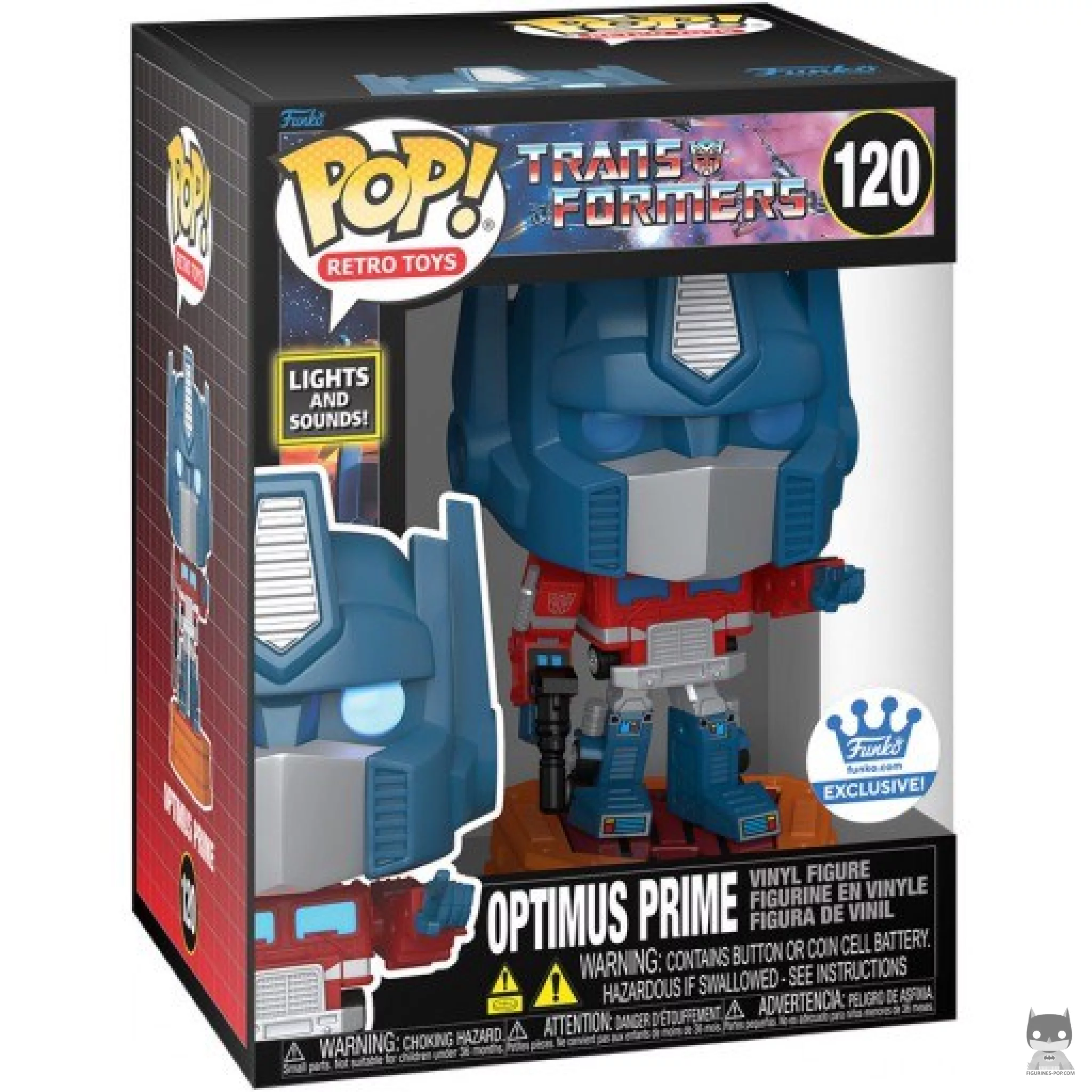 Optimus Prime (Lights & Sound) Funko Pop! figure in its box