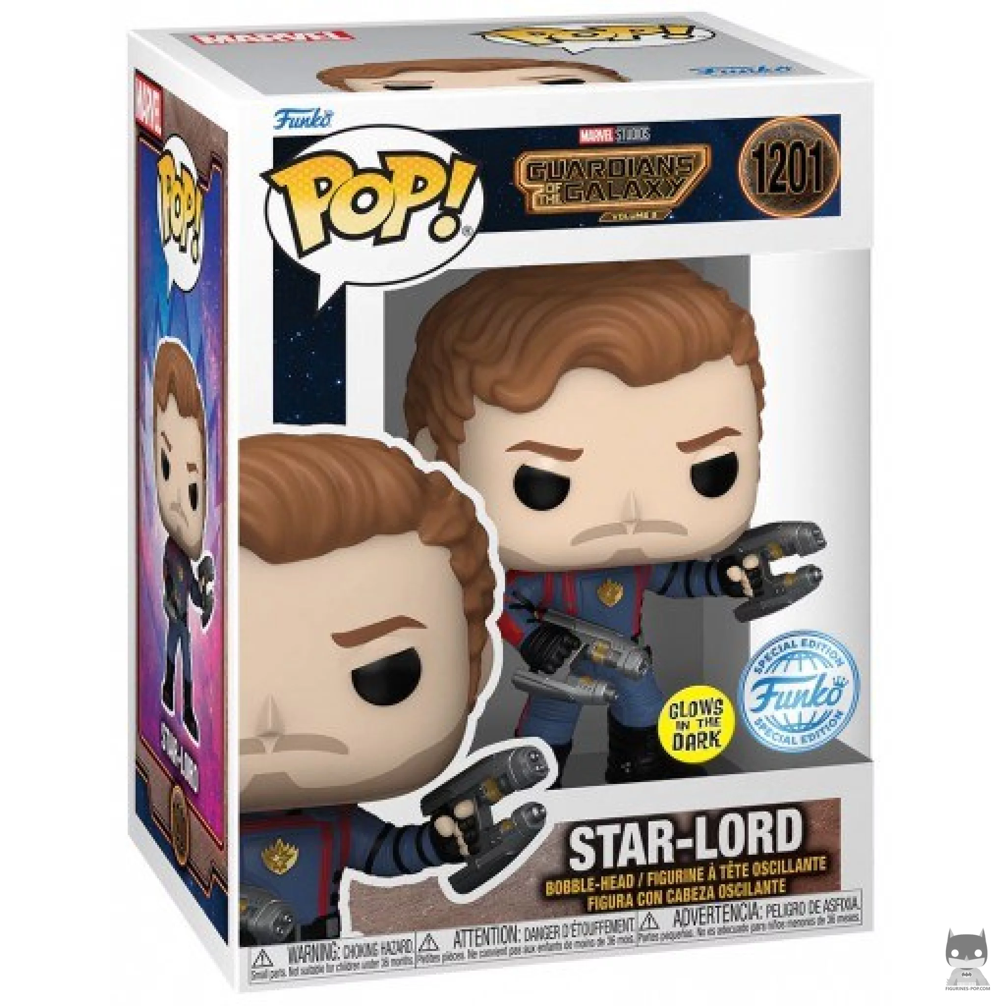 Star-Lord (Glow in the Dark) Funko Pop! figure in its box