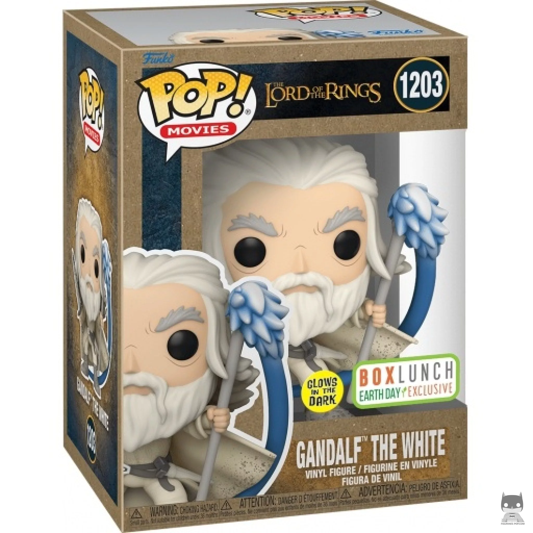 Gandalf the White (Glow in the Dark) Funko Pop! figure in its box