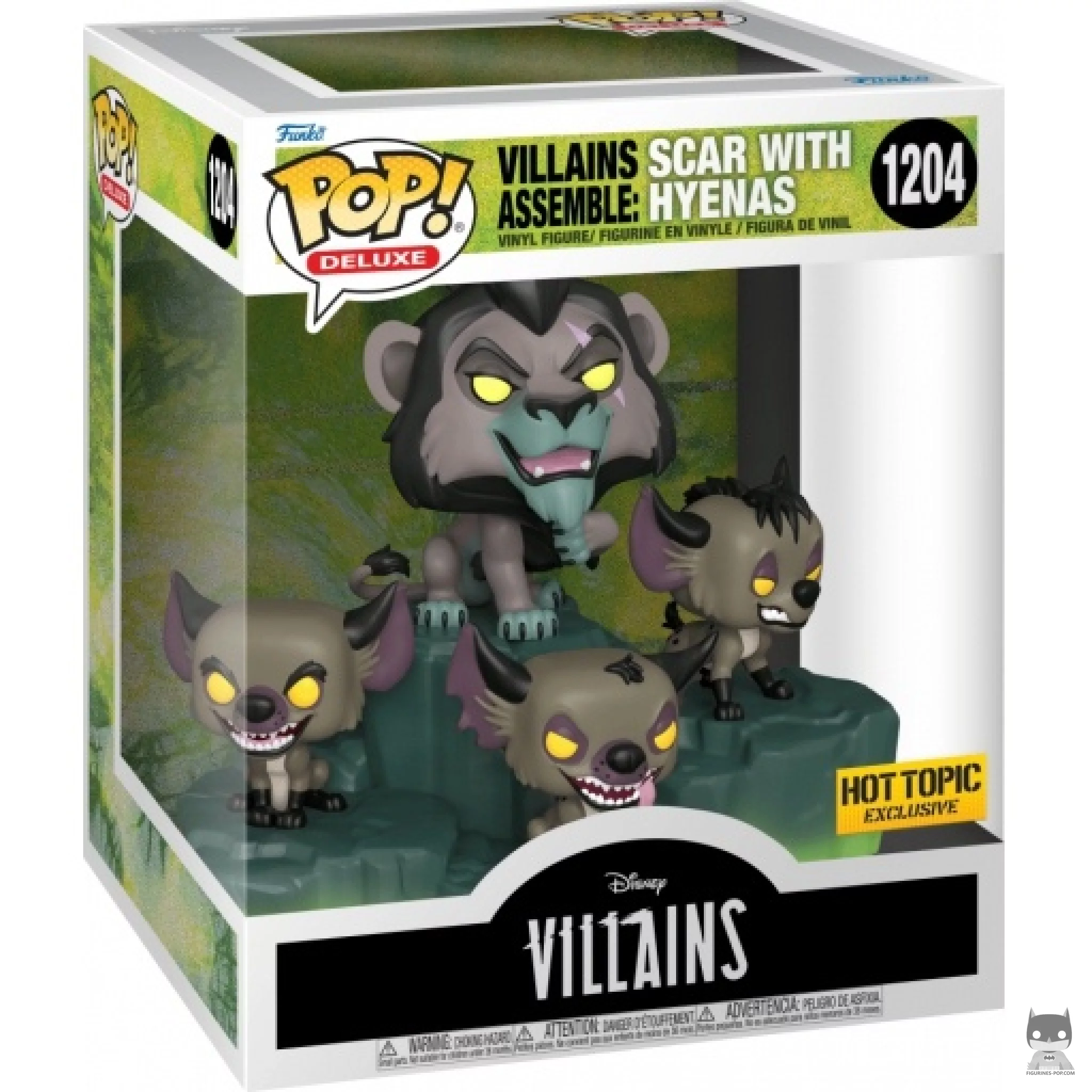 Villains Assemble : Scar with Hyenas Funko Pop! figure in its box