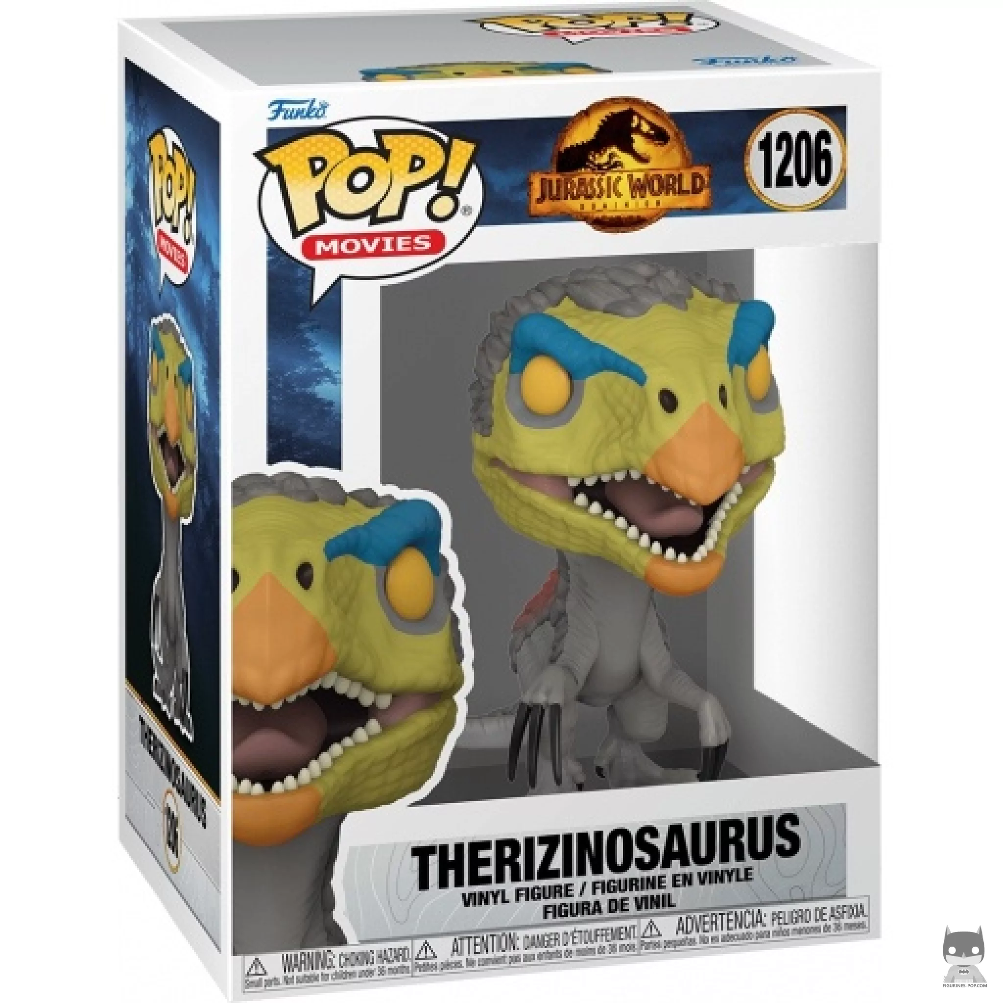 Therizinosaurus Funko Pop! figure in its box