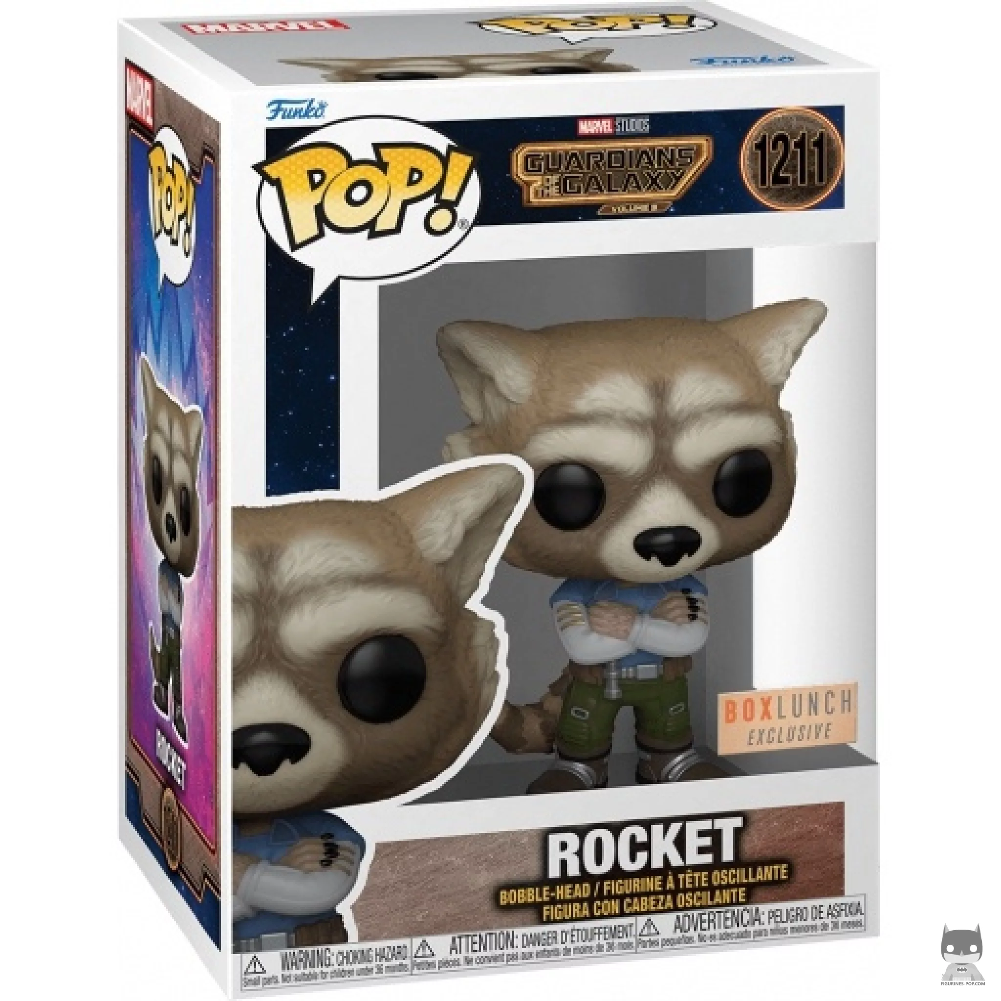 Rocket Funko Pop! figure in its box