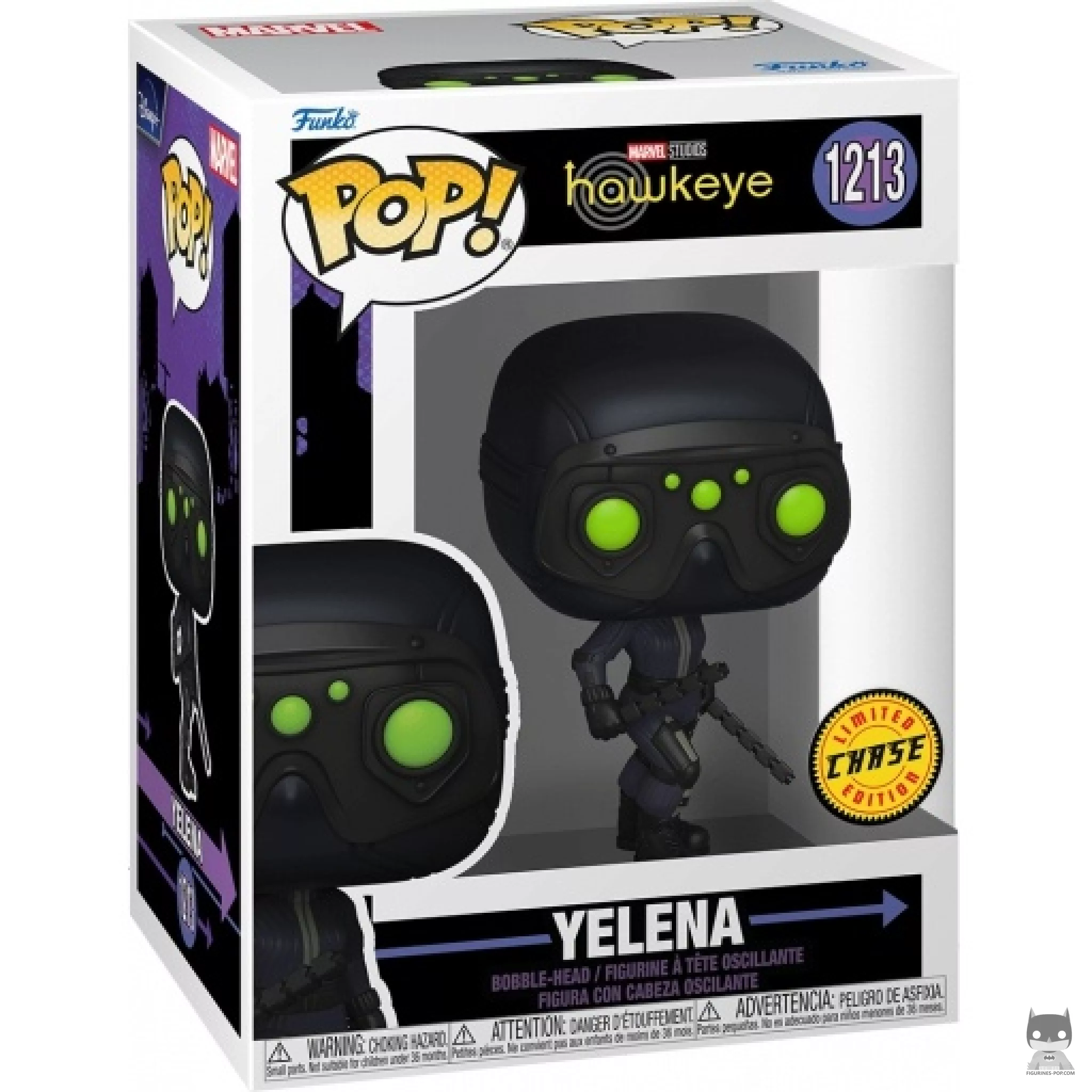 Yelena (Chase) Funko Pop! figure in its box