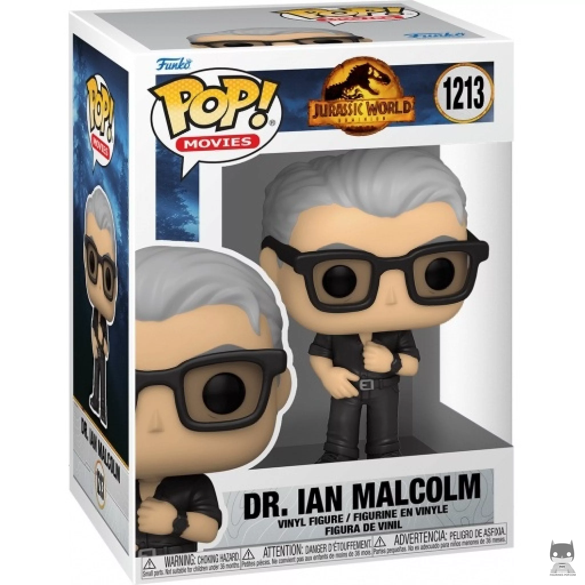 Dr. Ian Malcolm Funko Pop! figure in its box